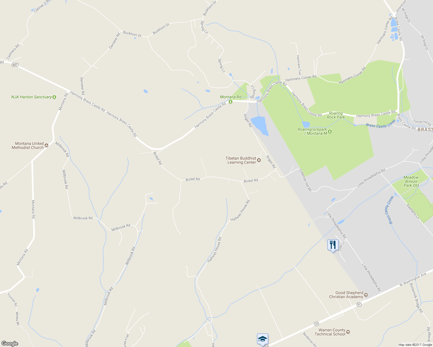 map of restaurants, bars, coffee shops, grocery stores, and more near 48 Bickel Road in Washington