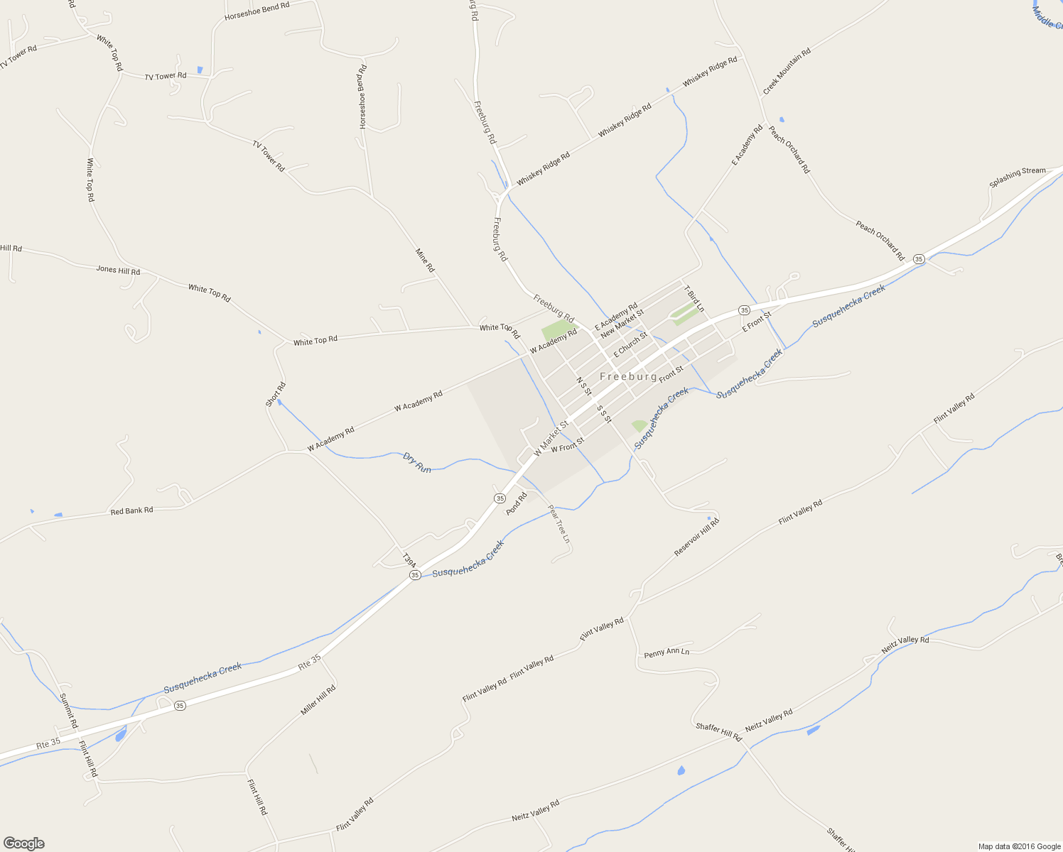 map of restaurants, bars, coffee shops, grocery stores, and more near Fountain Run Road in Freeburg