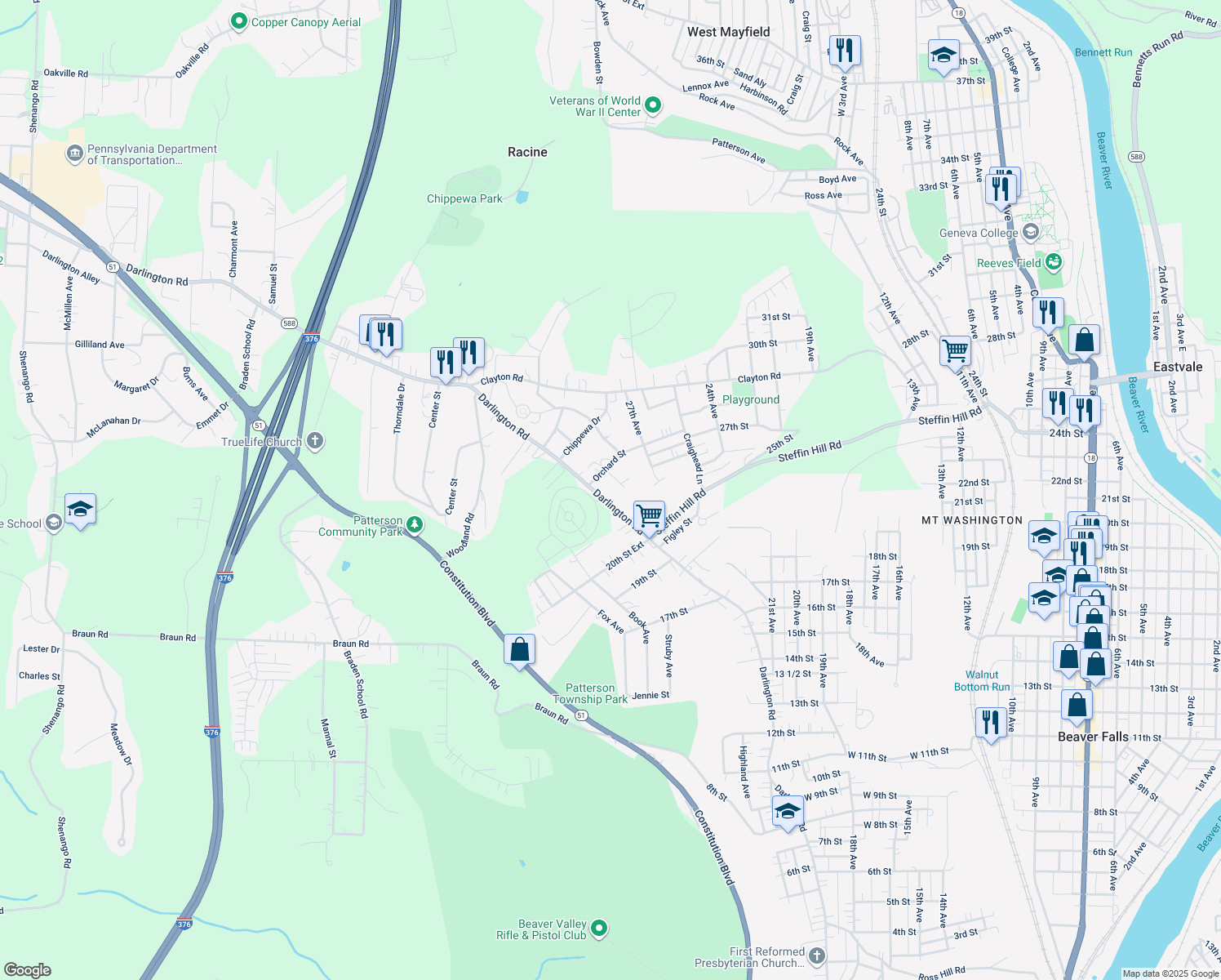 2038 Darlington Road, Beaver Falls PA Walk Score
