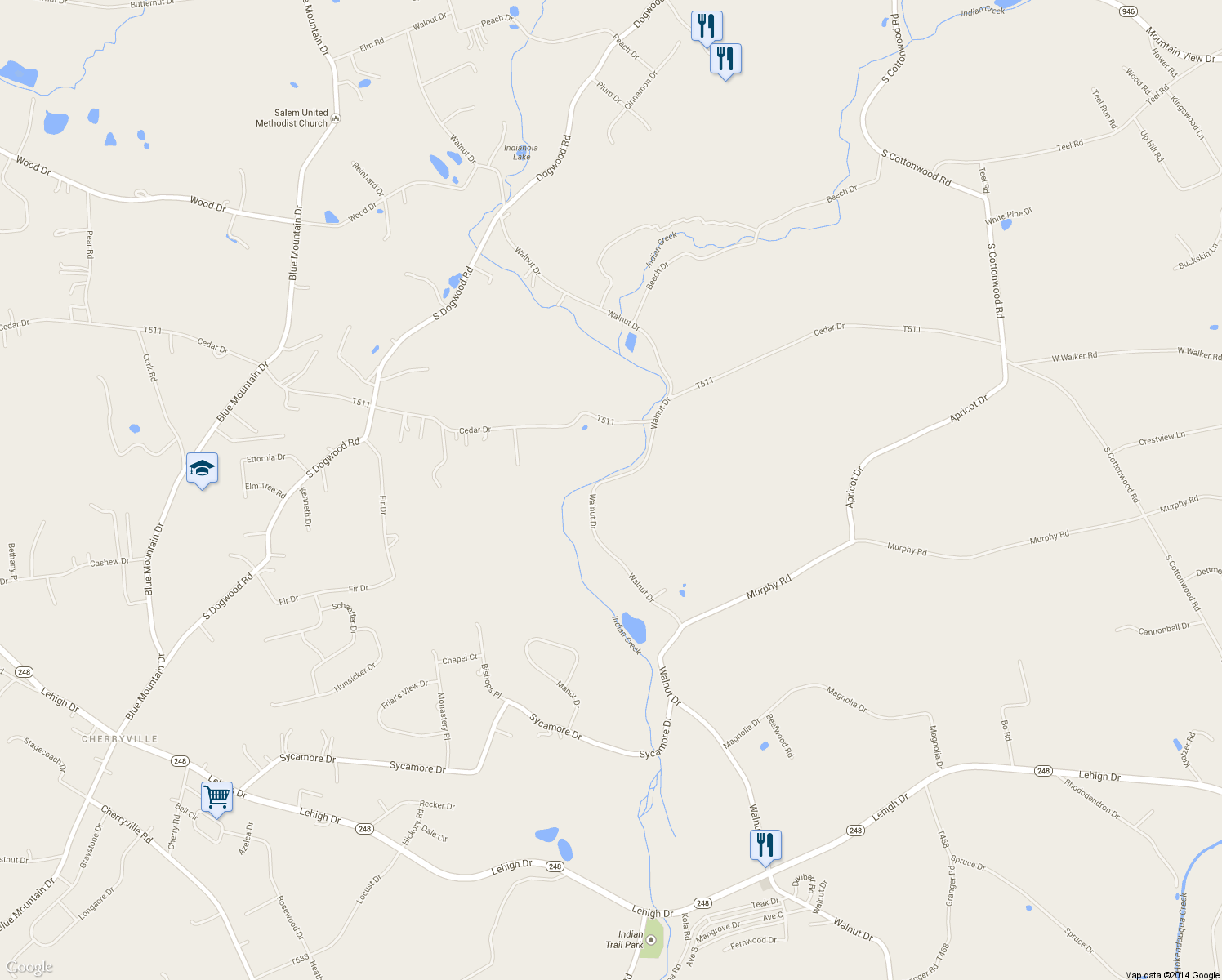 map of restaurants, bars, coffee shops, grocery stores, and more near 754 Walnut Dr in Walnutport