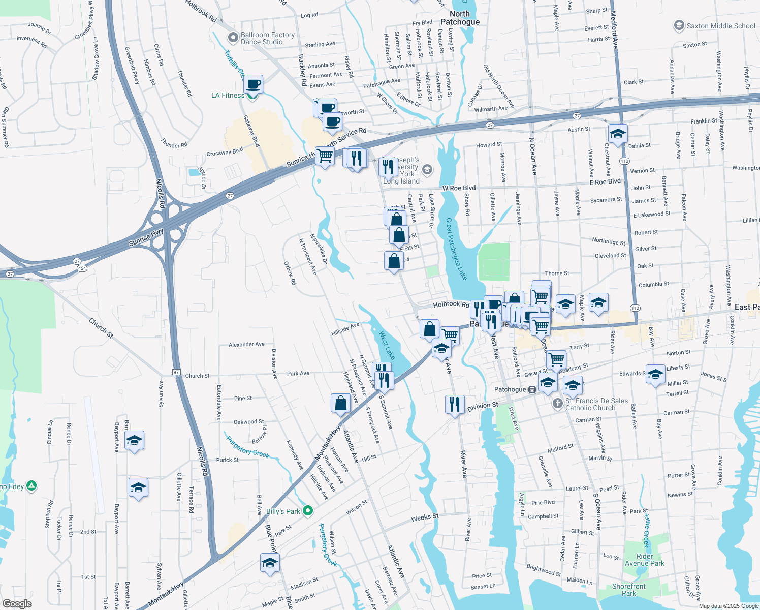 1st Street, East Patchogue NY Walk Score