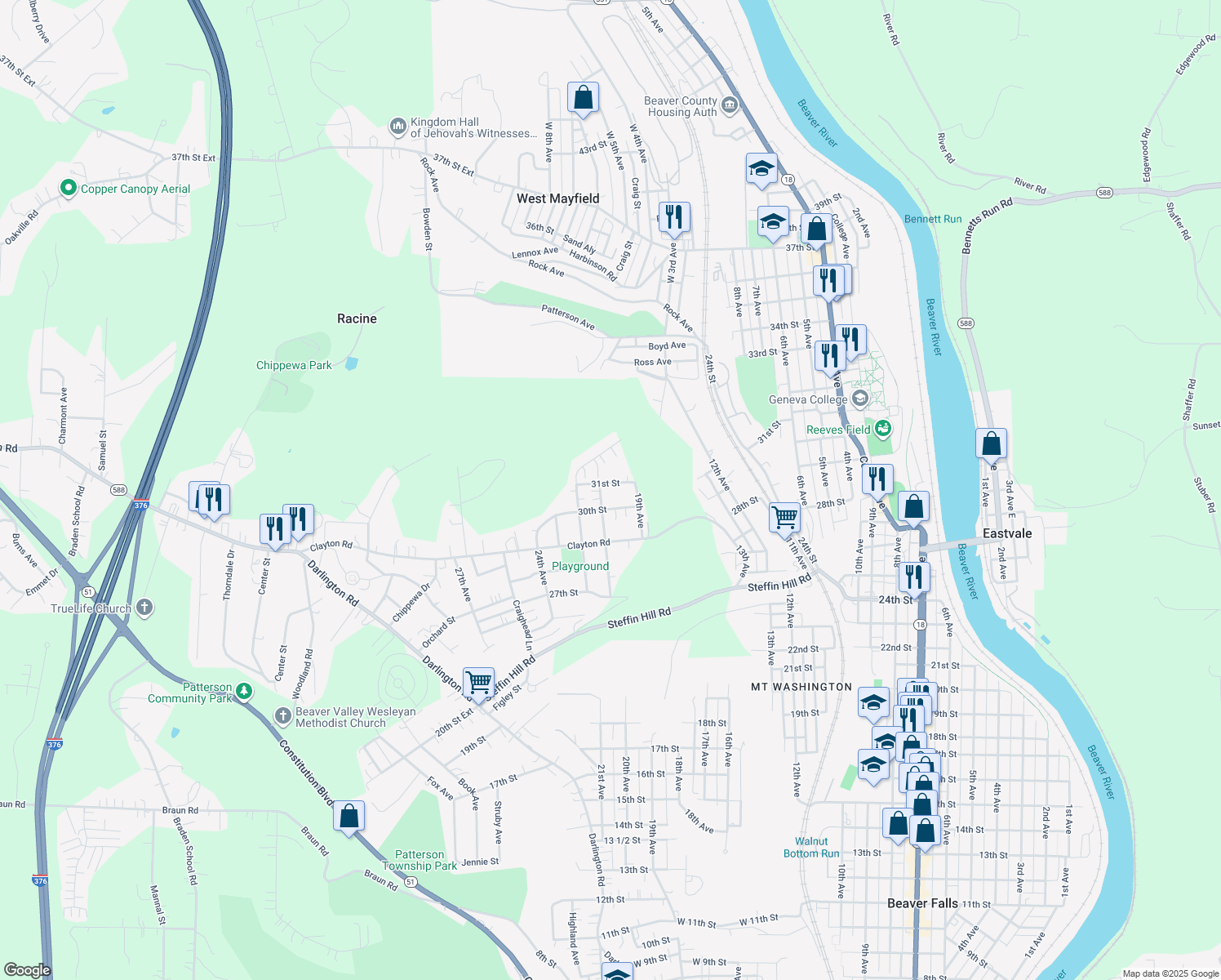 2009 31st Street, Beaver Falls PA Walk Score
