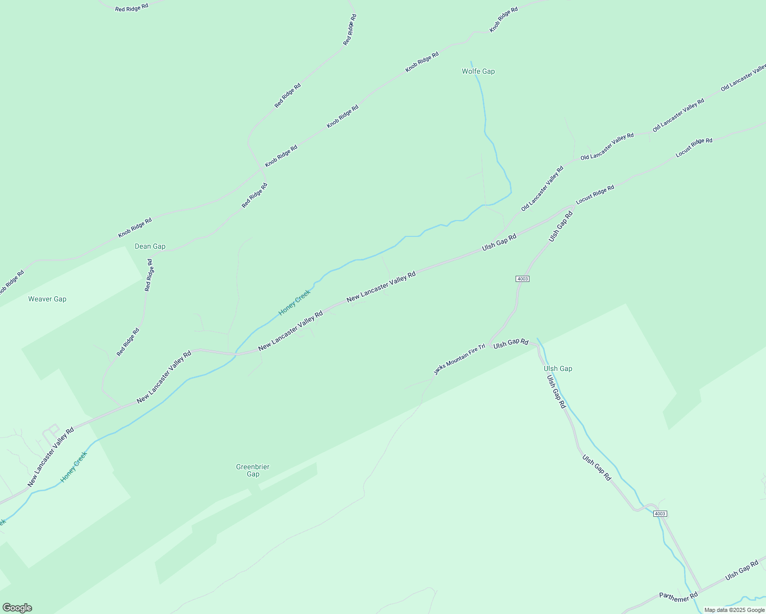 map of restaurants, bars, coffee shops, grocery stores, and more near 4970 New Lancaster Valley Road in Milroy