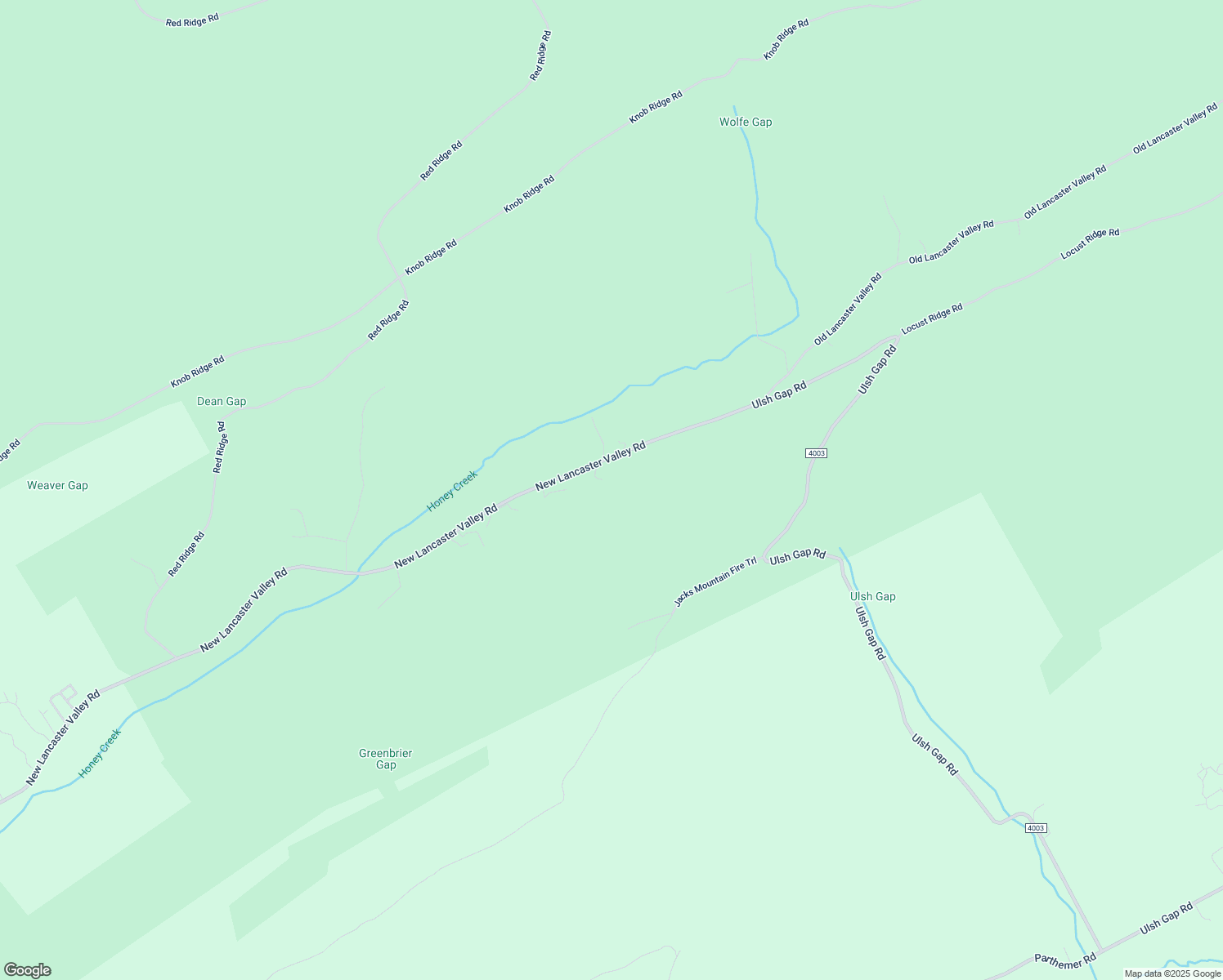 map of restaurants, bars, coffee shops, grocery stores, and more near 4970 New Lancaster Valley Road in Milroy