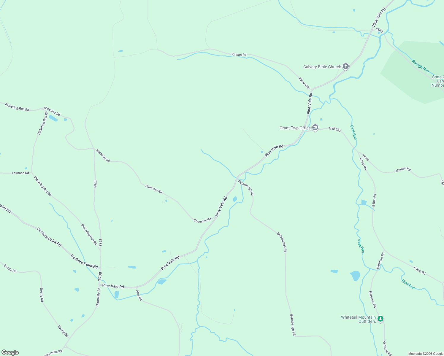 map of restaurants, bars, coffee shops, grocery stores, and more near 1321 Pine Vale Road in Marion Center