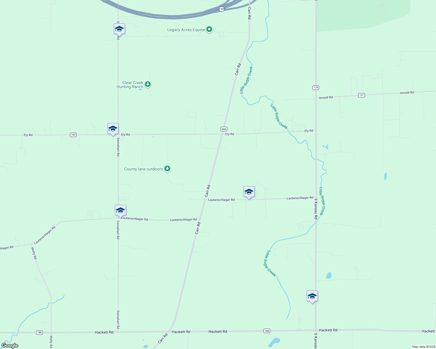 map of restaurants, bars, coffee shops, grocery stores, and more near 2180 Carr Road in Orrville