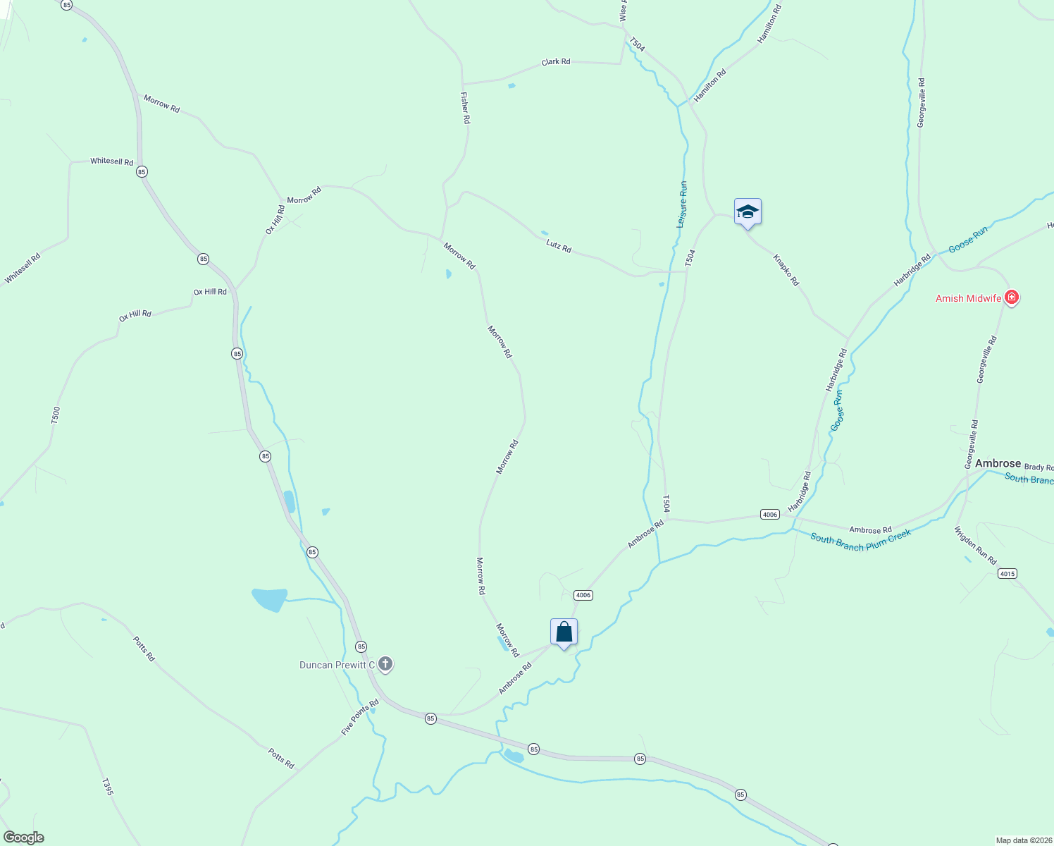 map of restaurants, bars, coffee shops, grocery stores, and more near 947 Morrow Road in Home