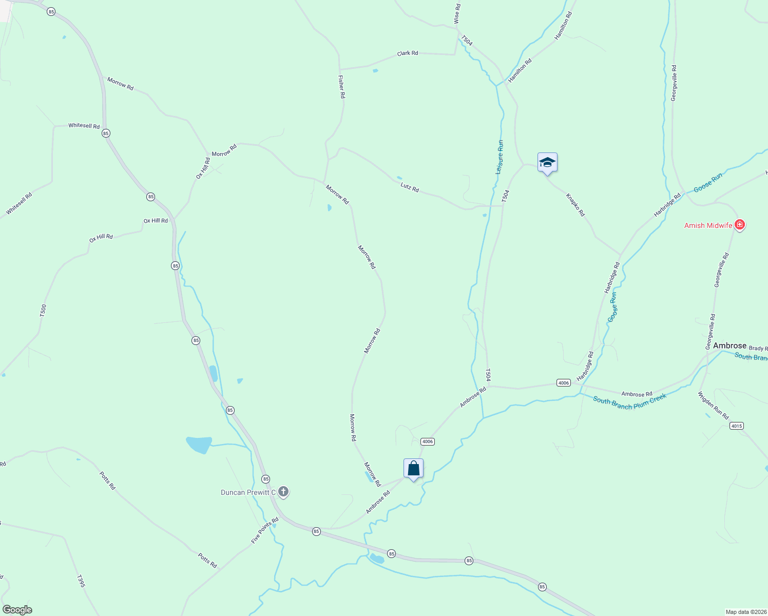 map of restaurants, bars, coffee shops, grocery stores, and more near 947 Morrow Road in Home