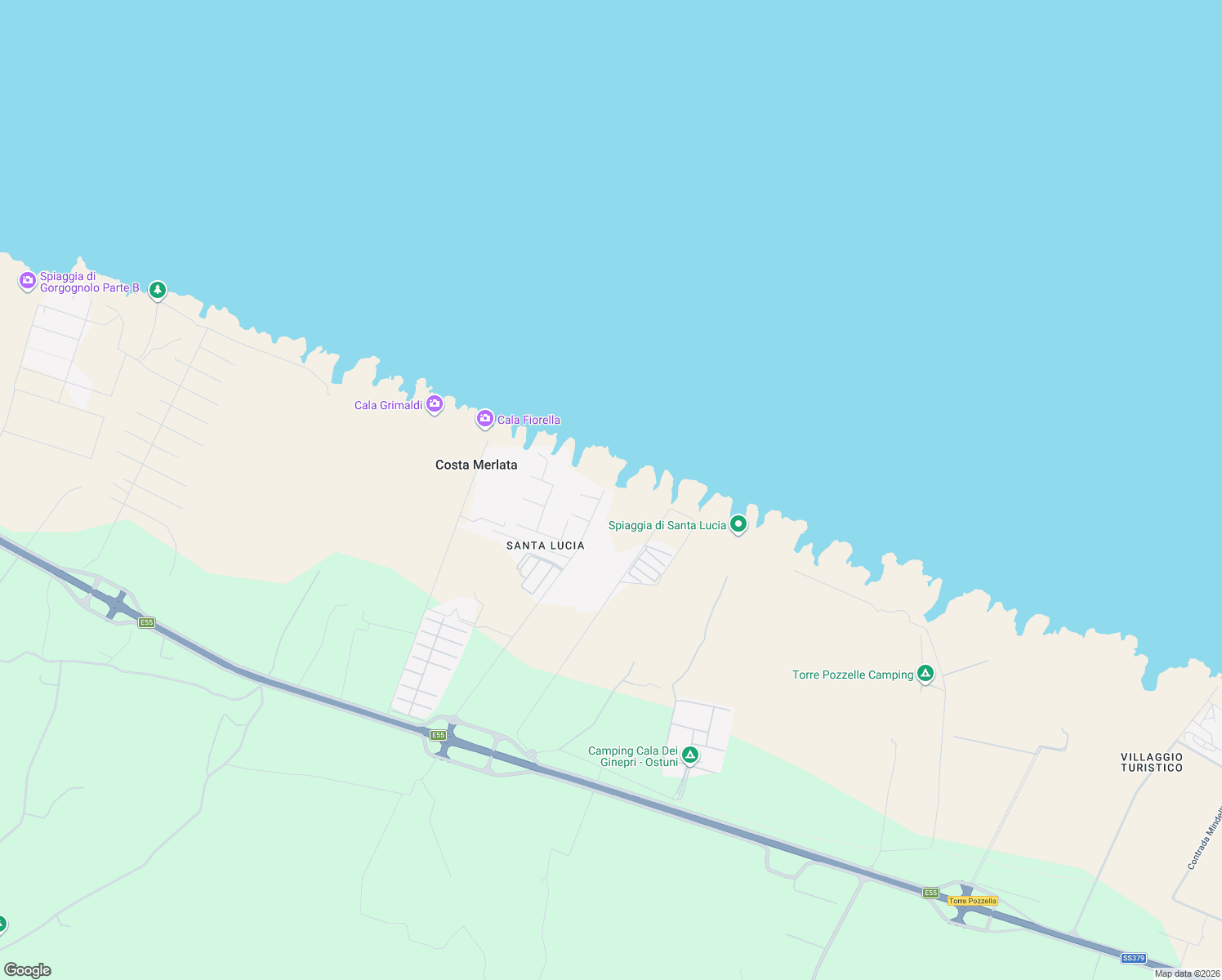 map of restaurants, bars, coffee shops, grocery stores, and more near in Costa Merlata