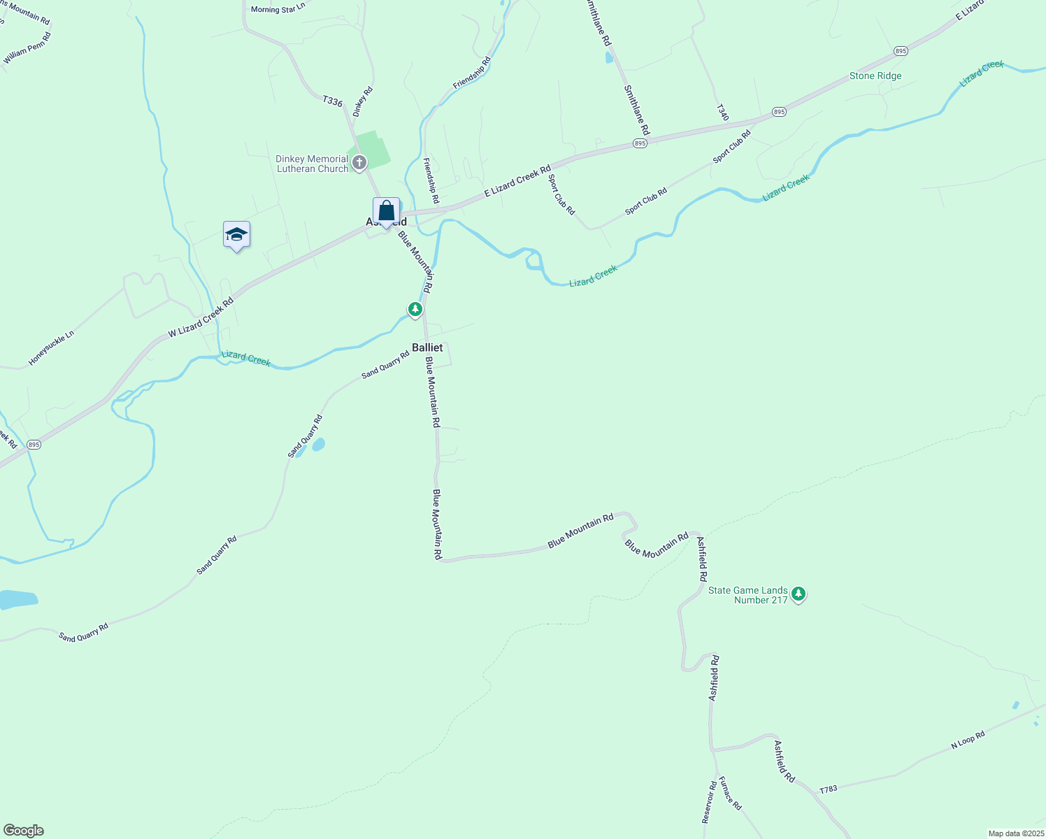 map of restaurants, bars, coffee shops, grocery stores, and more near in Ashfield