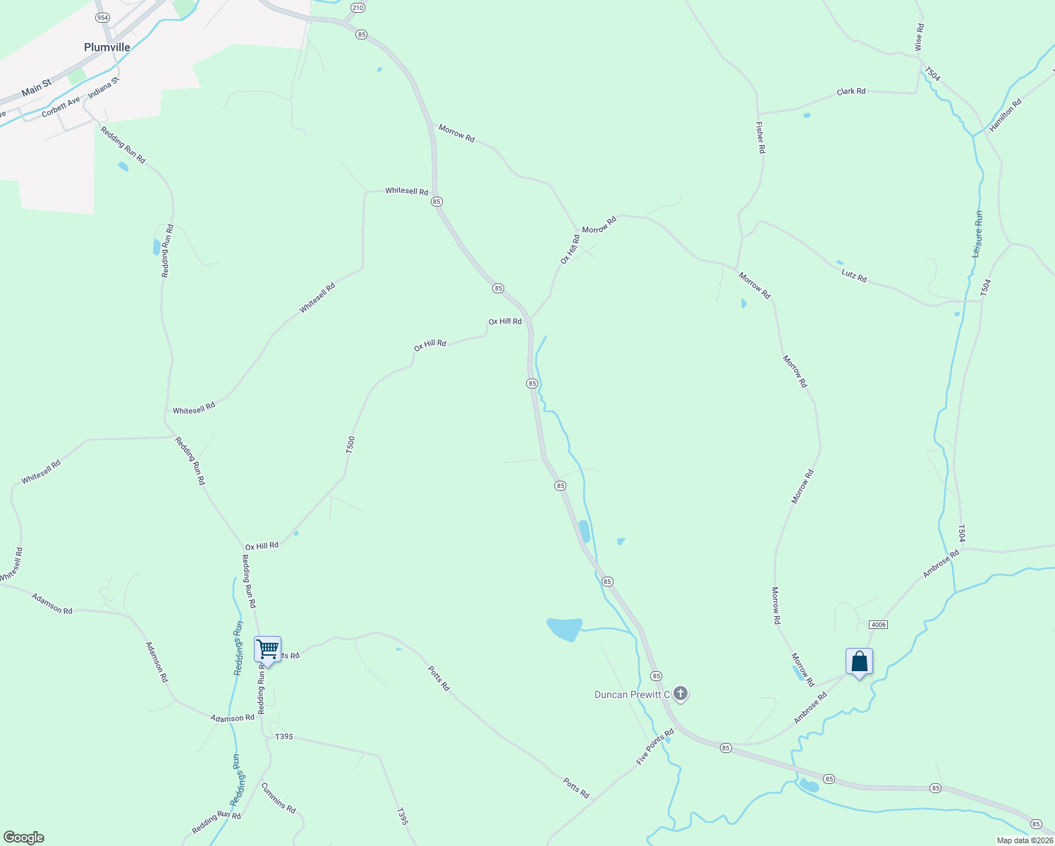 map of restaurants, bars, coffee shops, grocery stores, and more near 3967 Pennsylvania 85 in Home