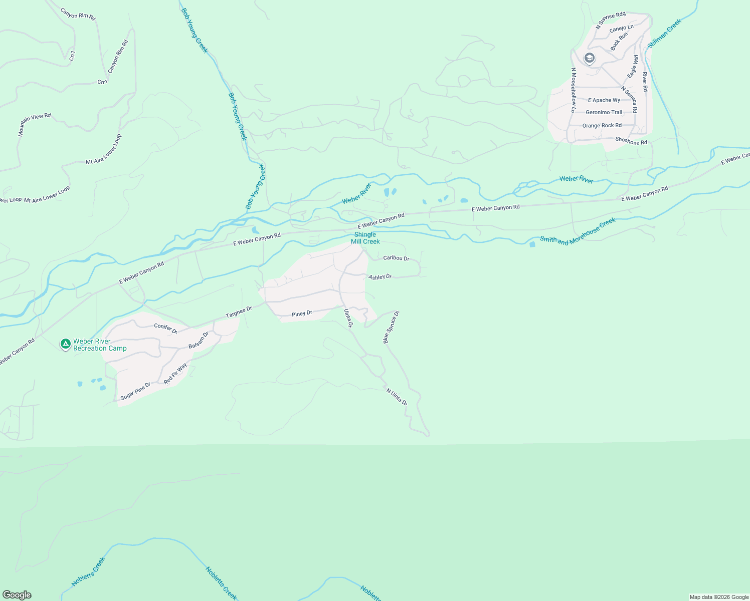 map of restaurants, bars, coffee shops, grocery stores, and more near 54 East Targhee Drive in Kamas