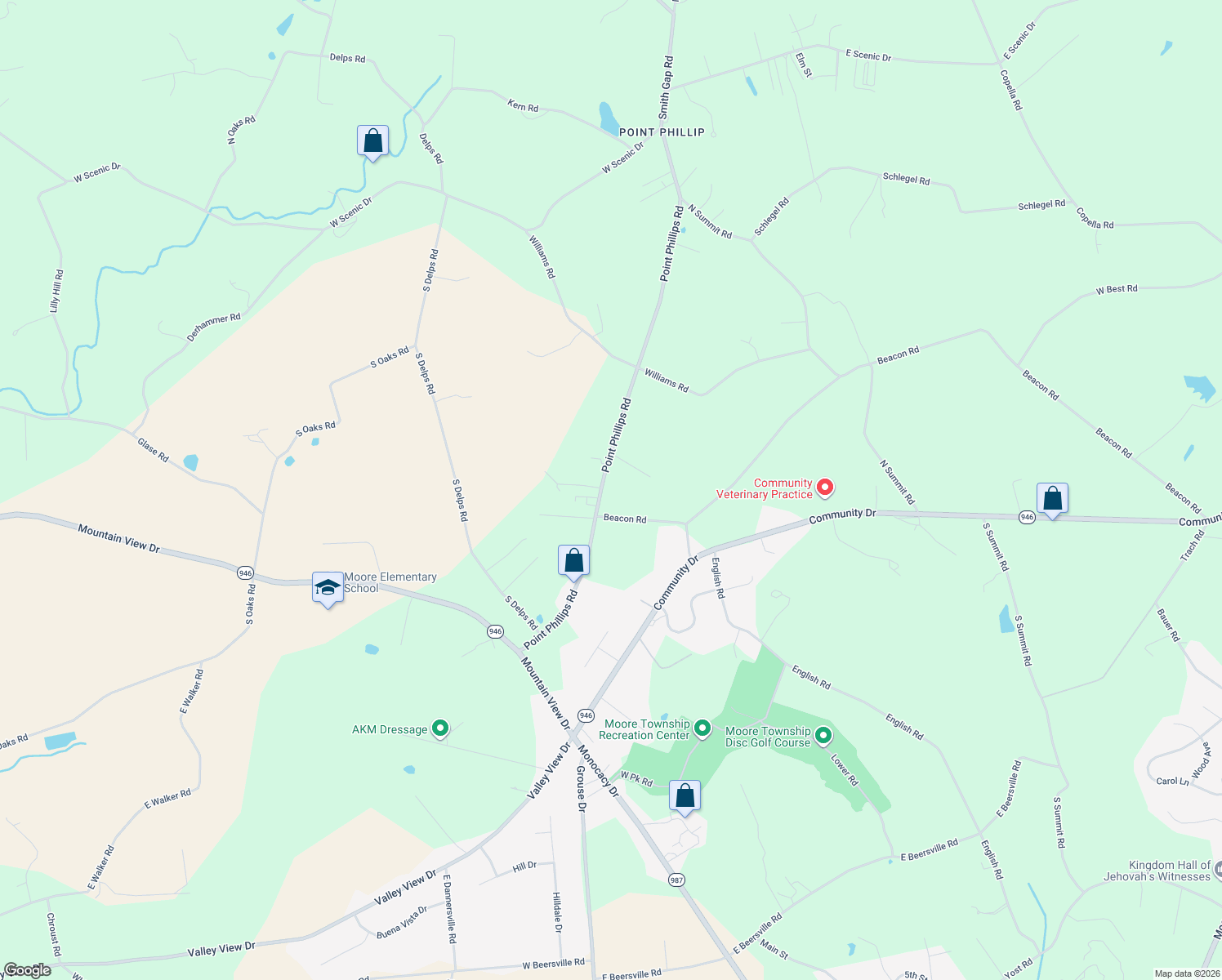 map of restaurants, bars, coffee shops, grocery stores, and more near 760 Sr4013 in Bath