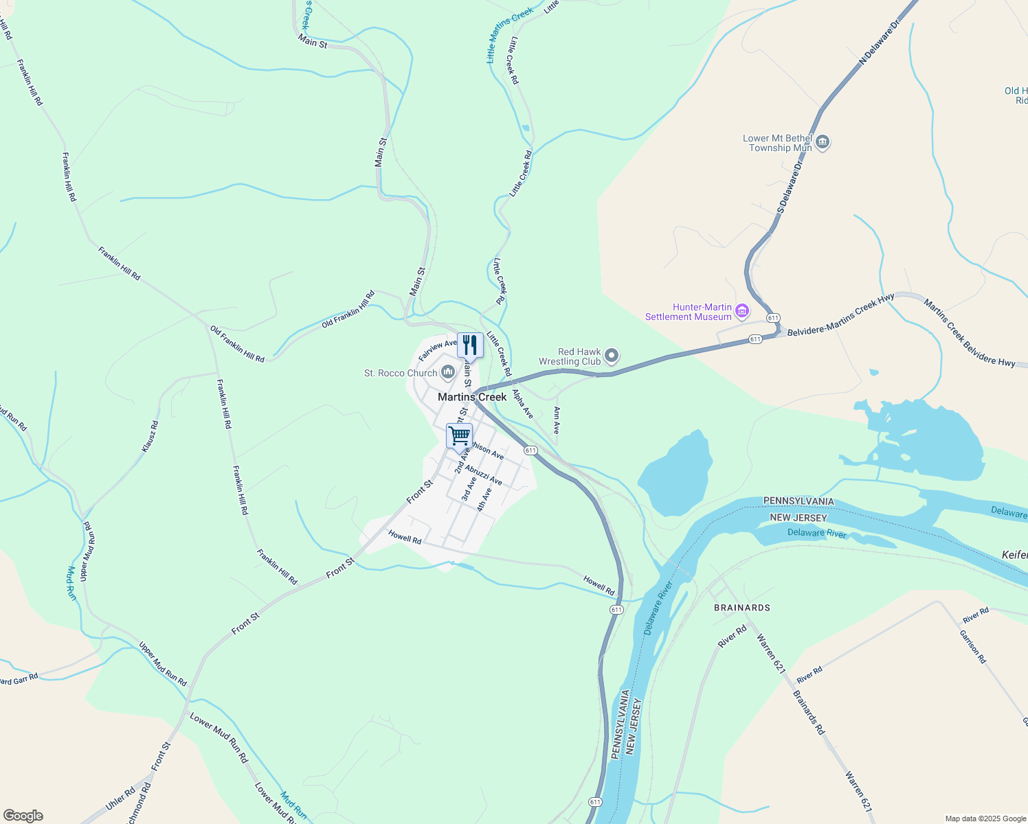 map of restaurants, bars, coffee shops, grocery stores, and more near 6574 Alpha Avenue in Bangor