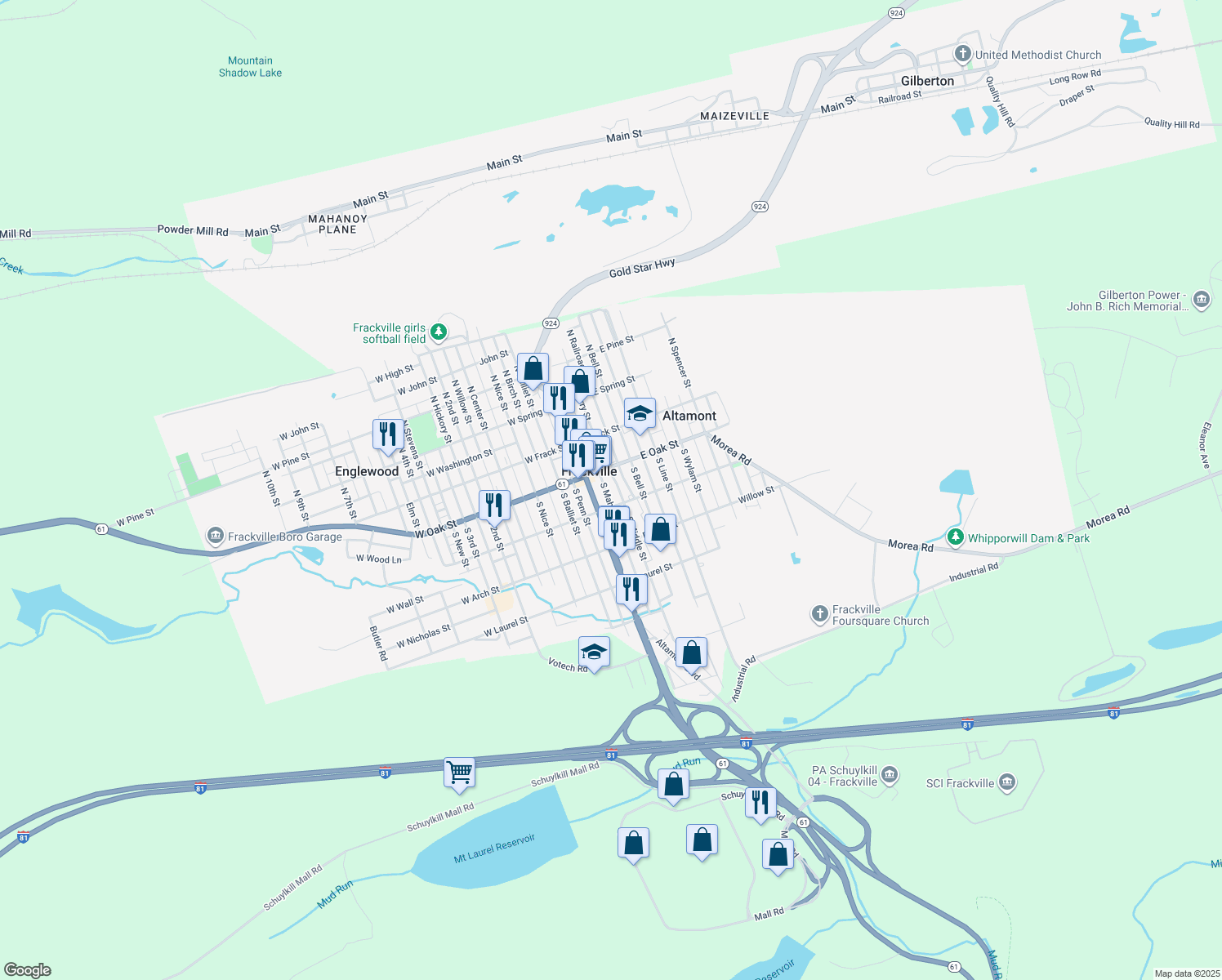 134 South Middle Street, Frackville PA Walk Score