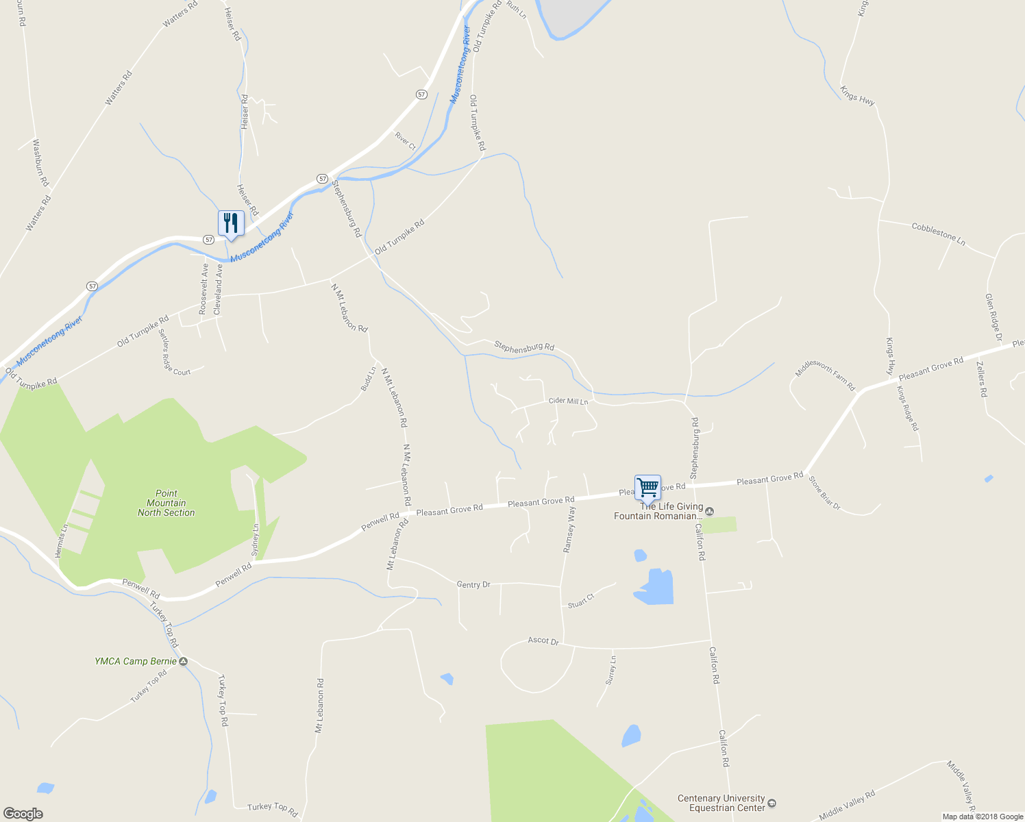 map of restaurants, bars, coffee shops, grocery stores, and more near 10 Cider Mill Lane in Washington Township