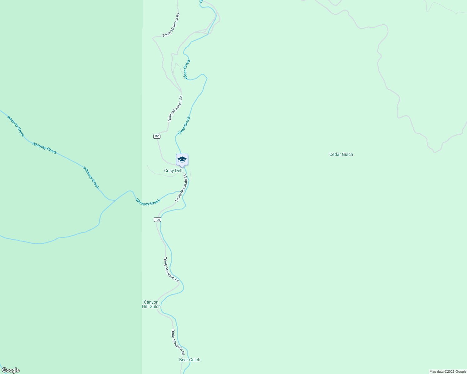 map of restaurants, bars, coffee shops, grocery stores, and more near 17351 Trinity Mountain Road in French Gulch