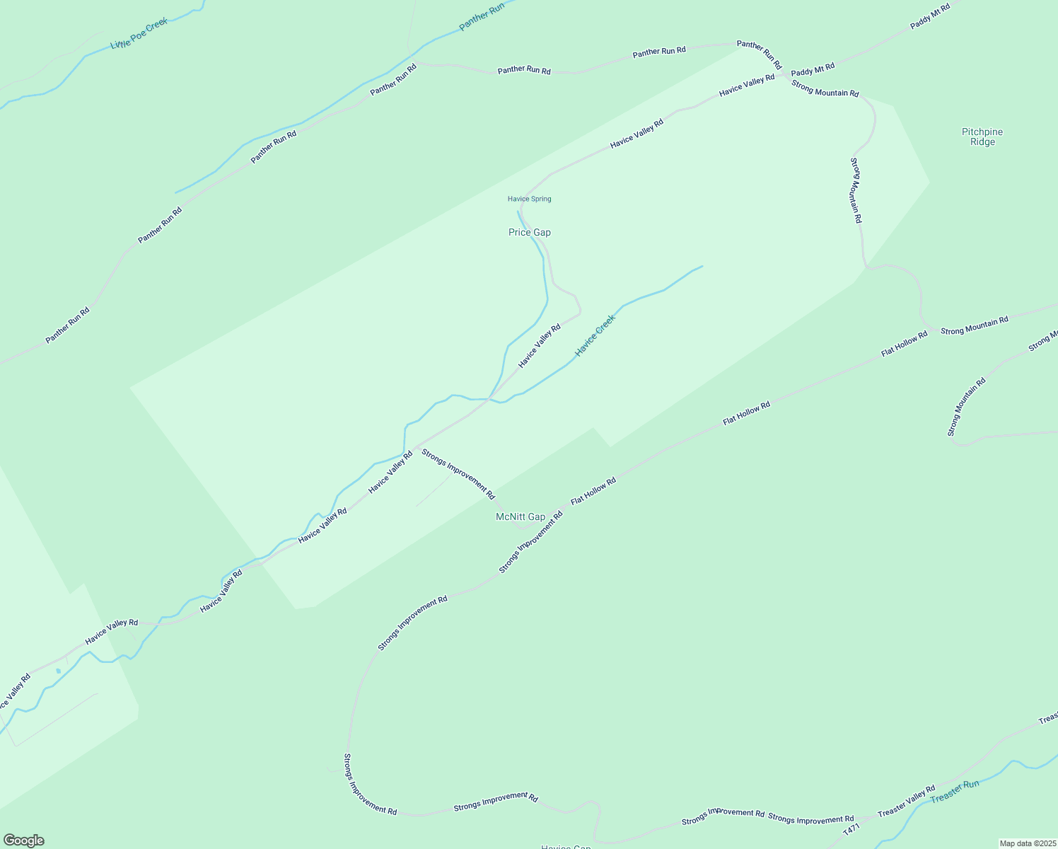 map of restaurants, bars, coffee shops, grocery stores, and more near 2318 Havice Valley Road in Milroy