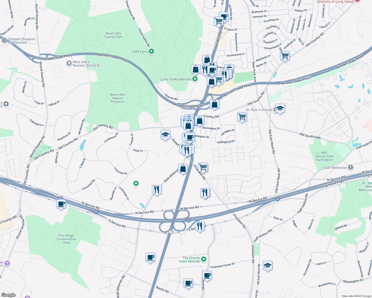 Walt Whitman Road, Melville NY Walk Score