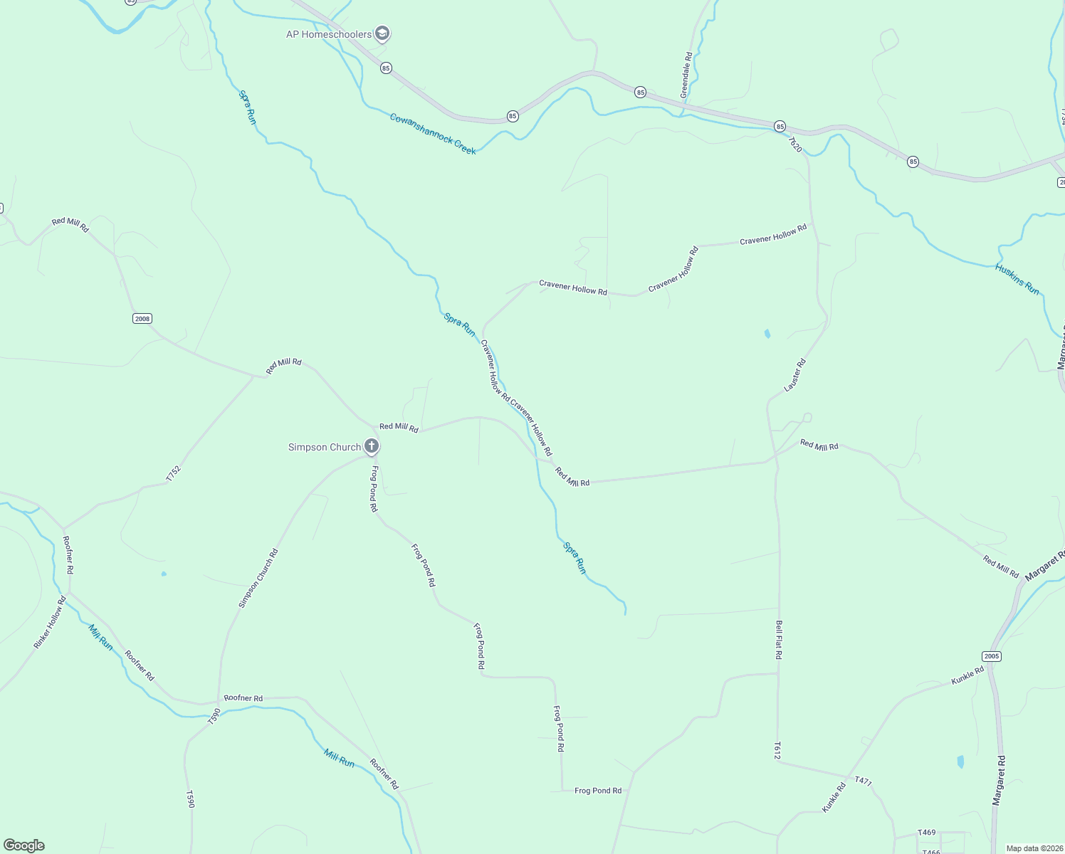 map of restaurants, bars, coffee shops, grocery stores, and more near 126 Cravener Hollow Road in Kittanning