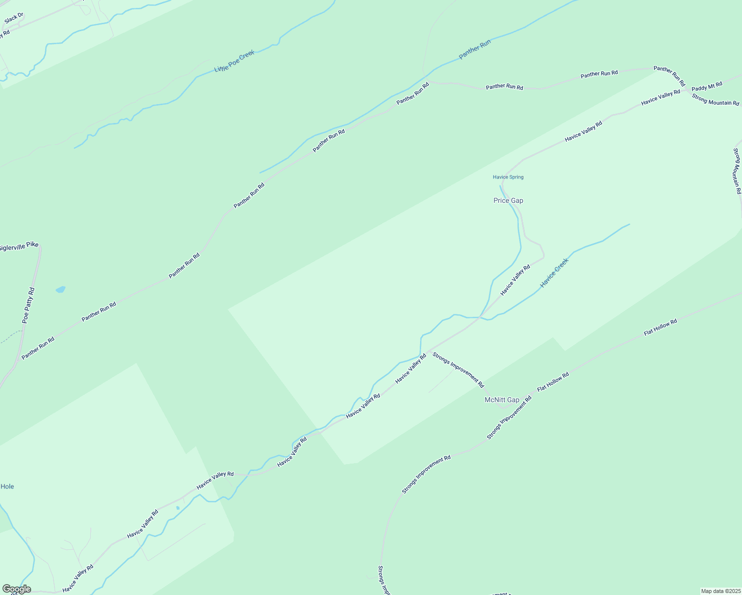 map of restaurants, bars, coffee shops, grocery stores, and more near 2095 Havice Valley Road in Milroy