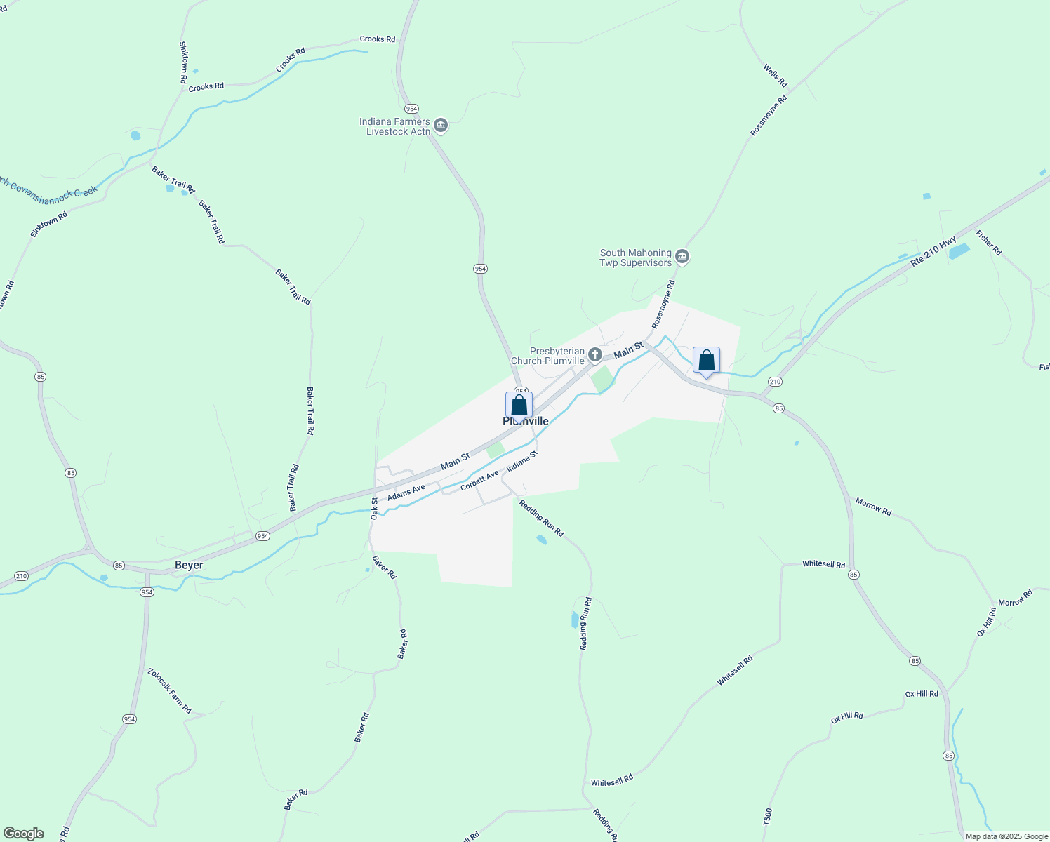 map of restaurants, bars, coffee shops, grocery stores, and more near in Plumville