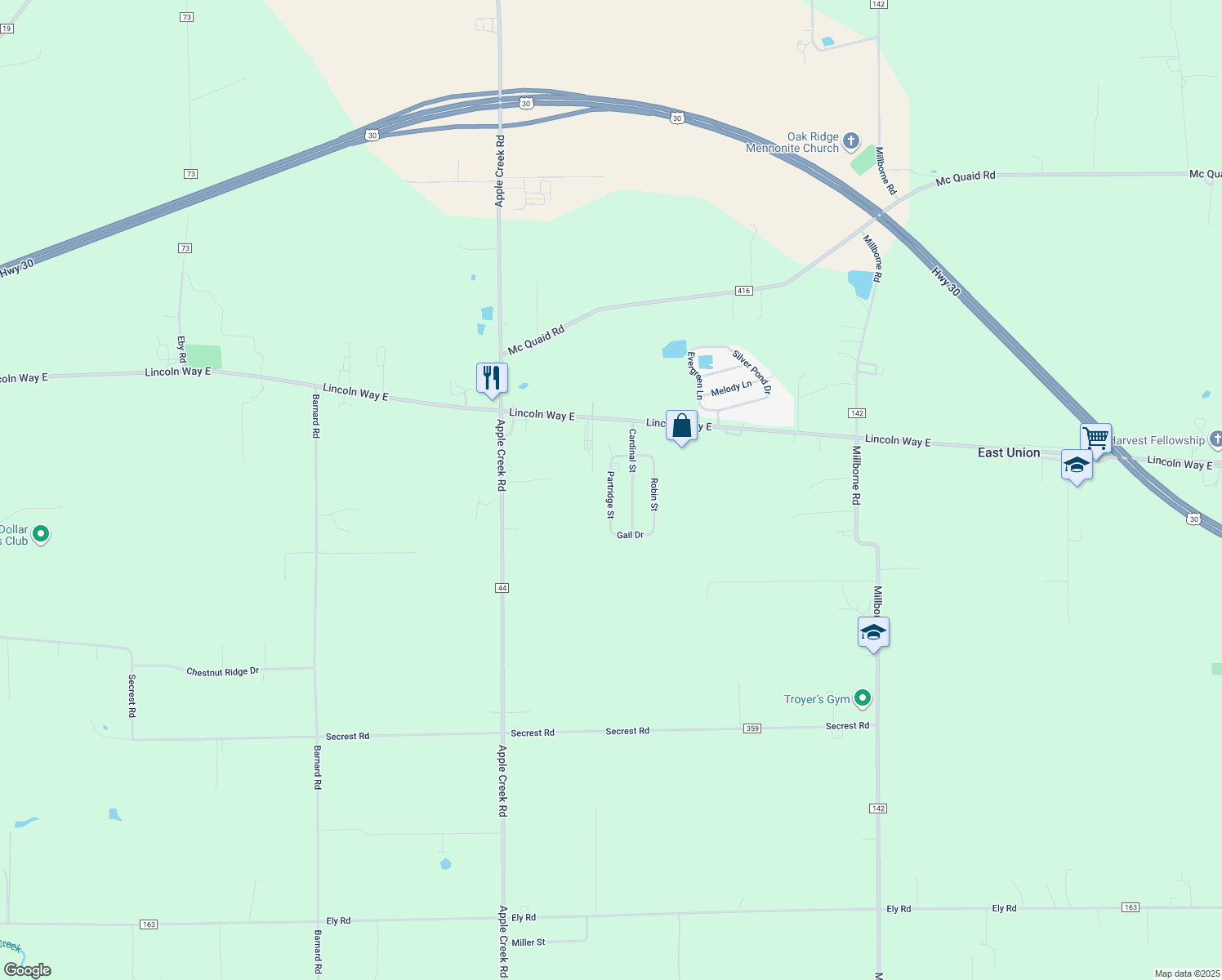 Partridge Street, Apple Creek OH Walk Score