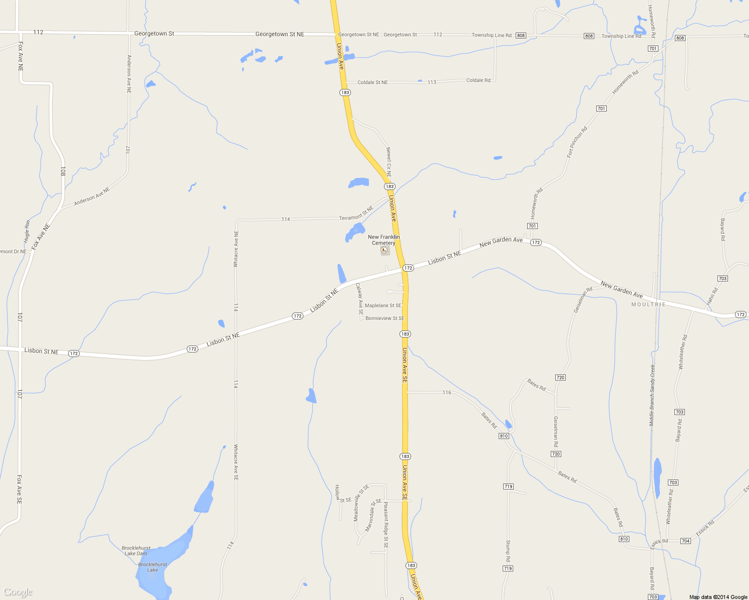map of restaurants, bars, coffee shops, grocery stores, and more near 16355 Maplelane Street Southeast in Minerva