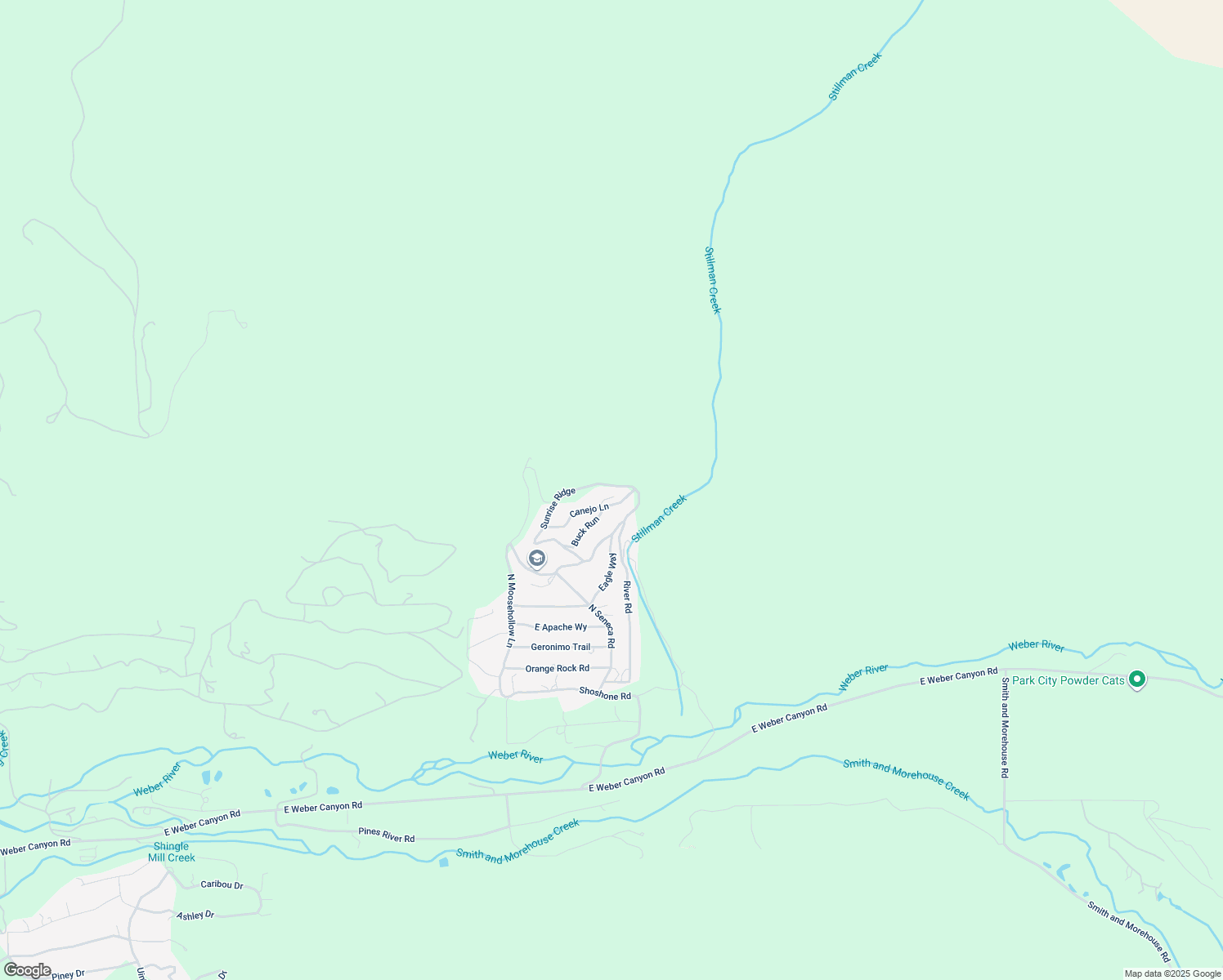 map of restaurants, bars, coffee shops, grocery stores, and more near 6965 Canejo Lane in Park City