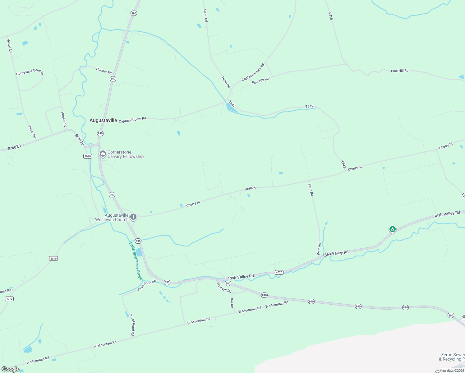 map of restaurants, bars, coffee shops, grocery stores, and more near Cherry Street in Paxinos