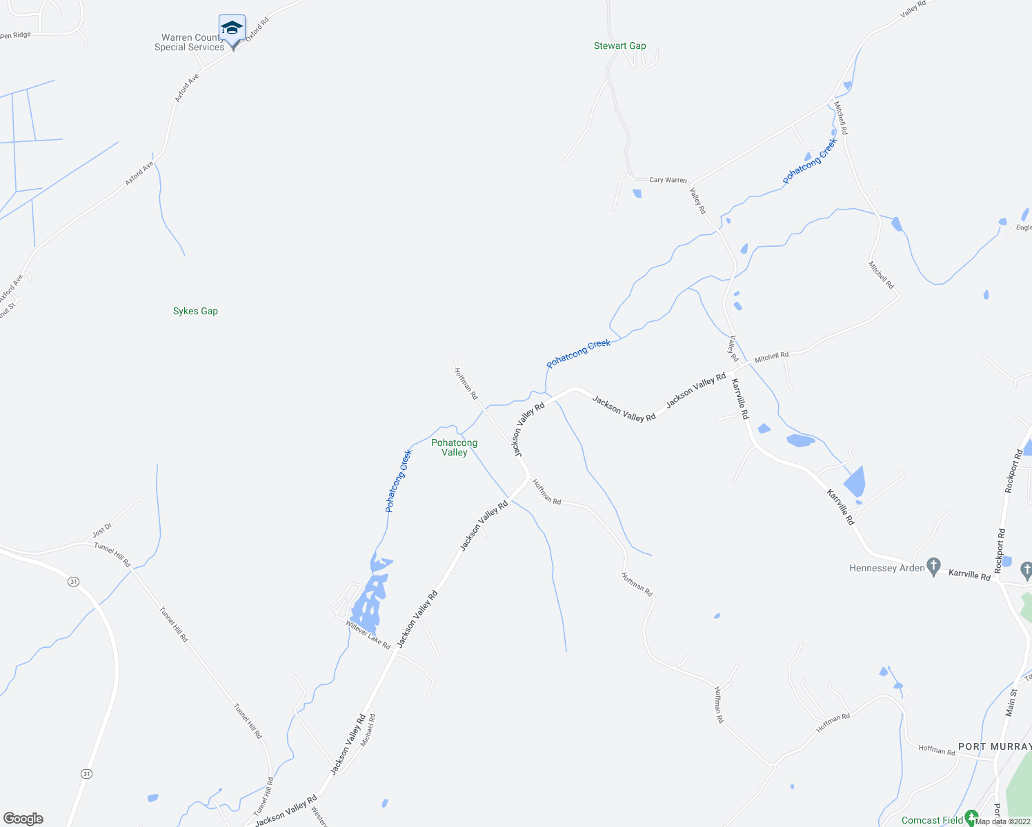 map of restaurants, bars, coffee shops, grocery stores, and more near 805 Jackson Valley Road in Warren County