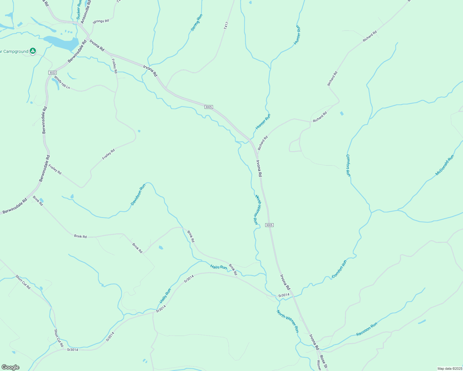 map of restaurants, bars, coffee shops, grocery stores, and more near in Irvona