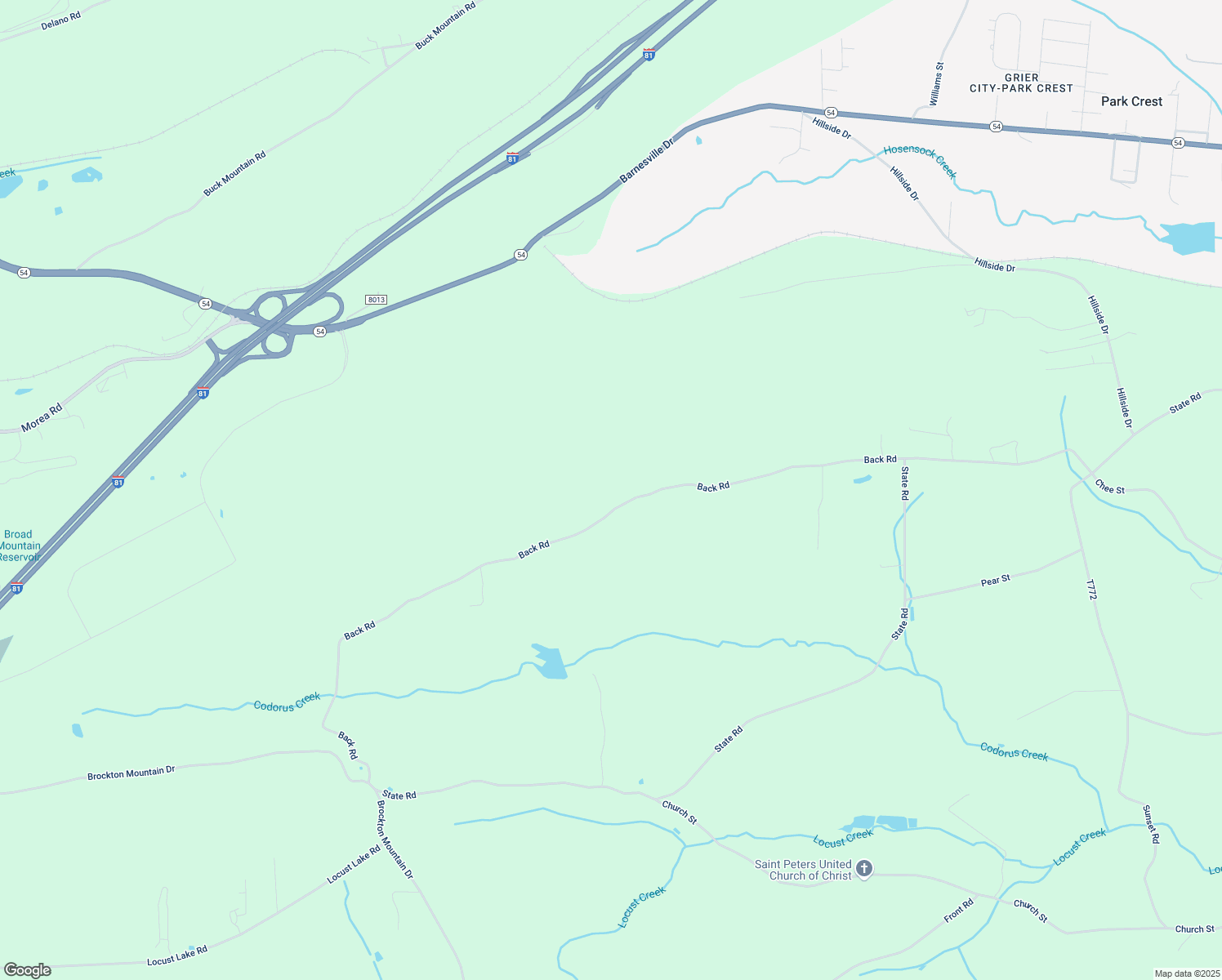 map of restaurants, bars, coffee shops, grocery stores, and more near 291 Back Road in Barnesville