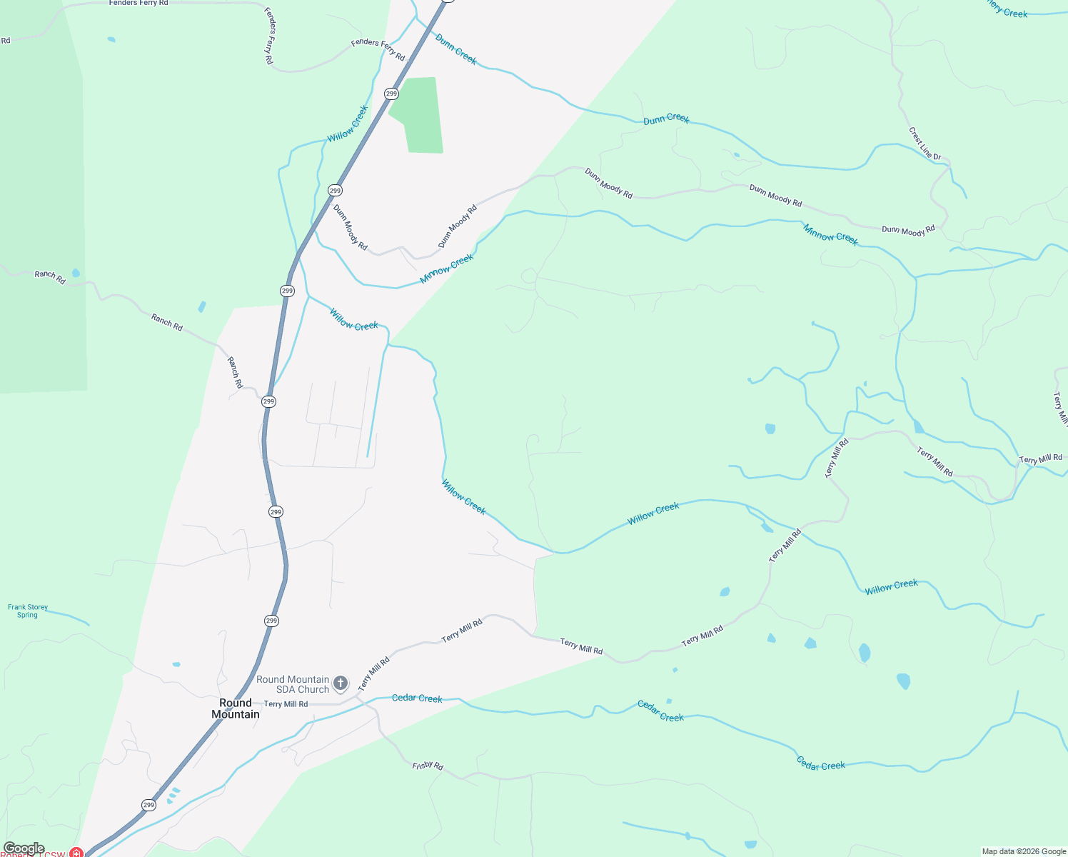 map of restaurants, bars, coffee shops, grocery stores, and more near Patterson Ranch Rd in Montgomery Creek