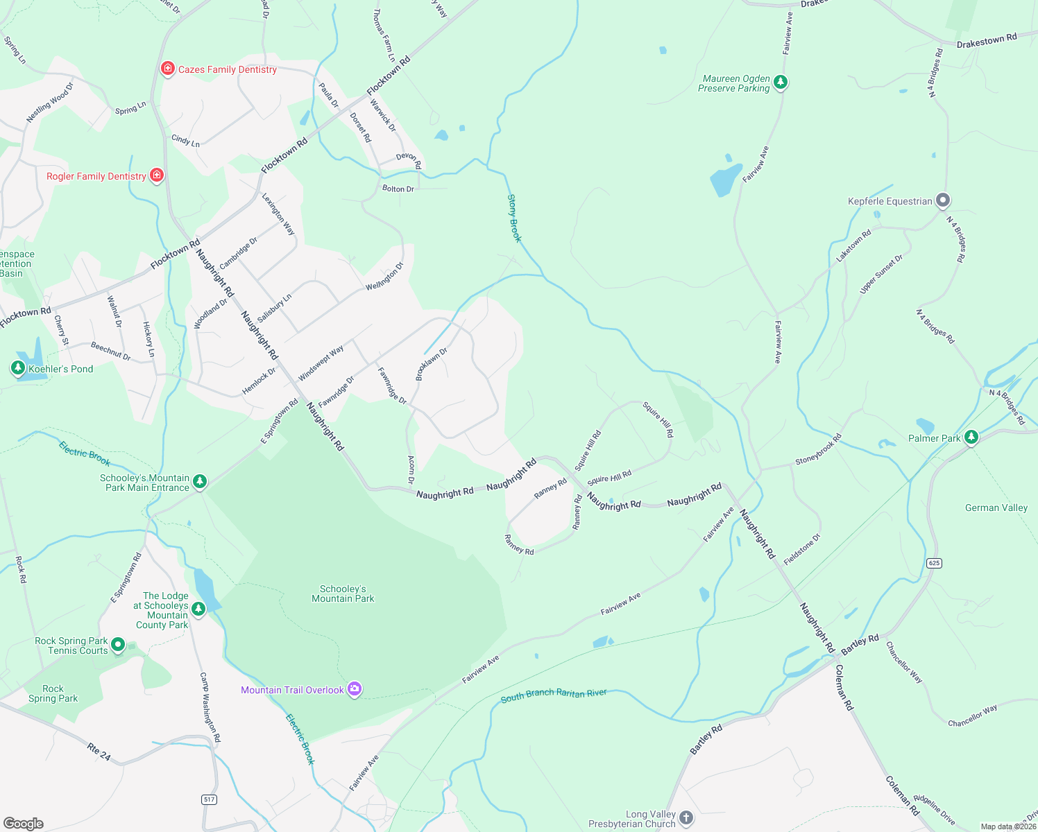 map of restaurants, bars, coffee shops, grocery stores, and more near 9 Chestnut Street in Washington Township