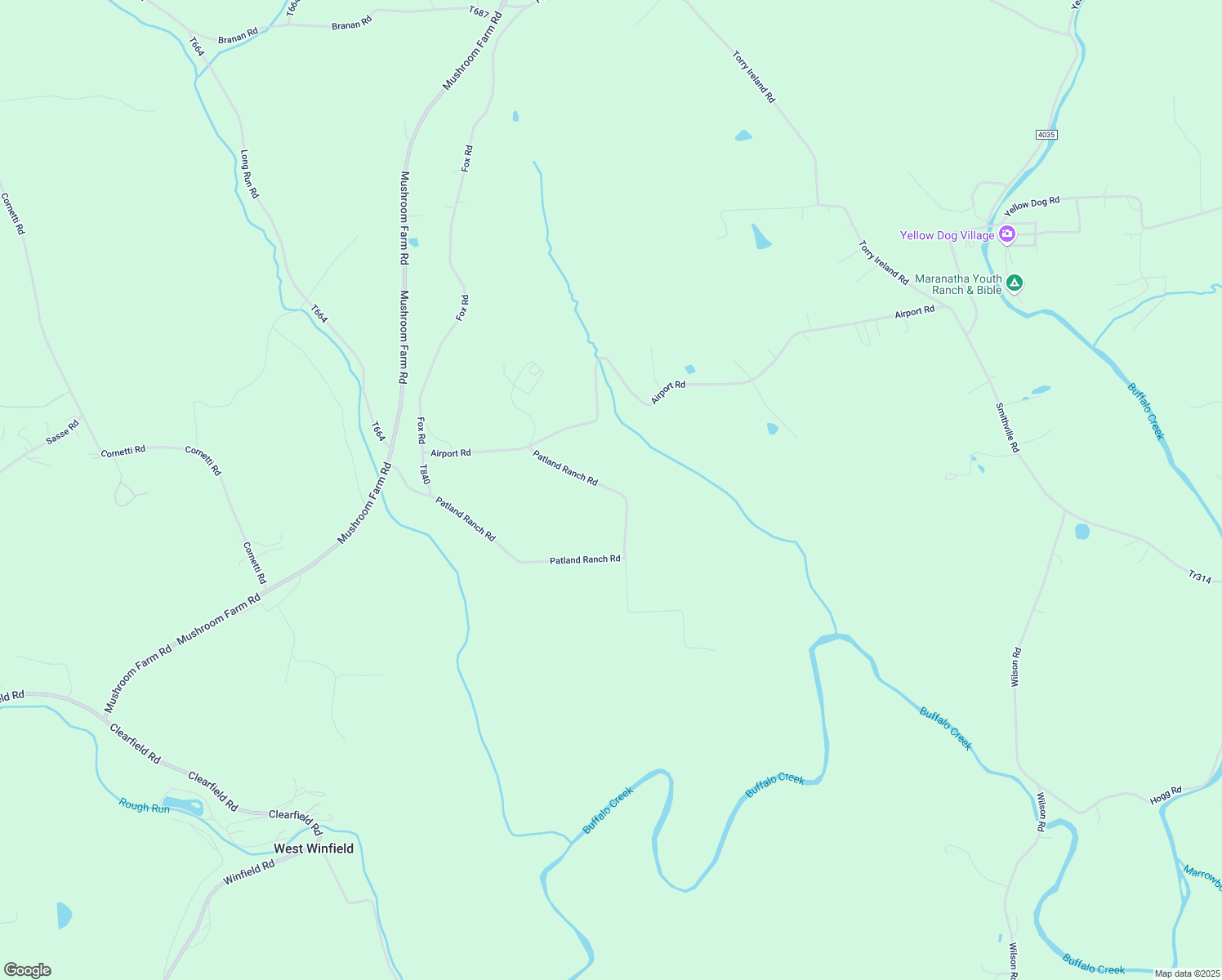 map of restaurants, bars, coffee shops, grocery stores, and more near 136 Patland Ranch Road in Worthington