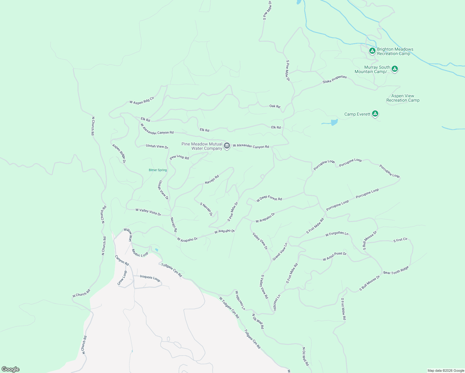 map of restaurants, bars, coffee shops, grocery stores, and more near 1365 Navajo Road in Coalville