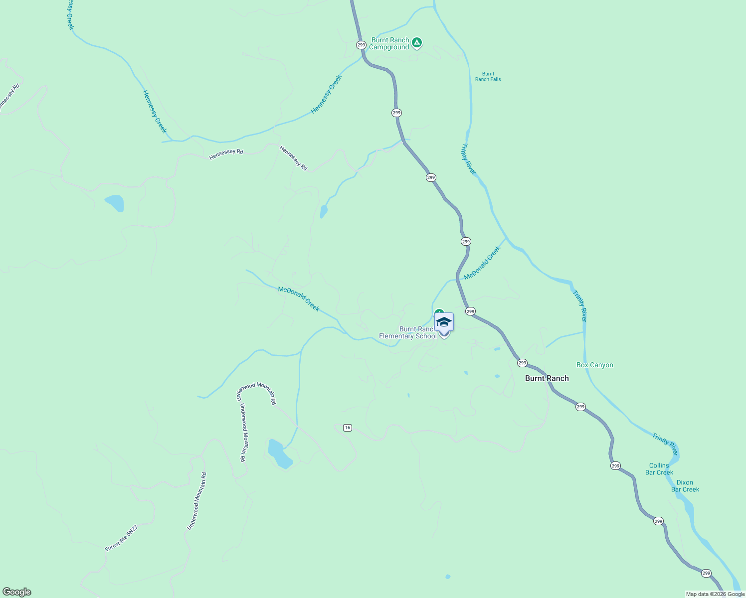 map of restaurants, bars, coffee shops, grocery stores, and more near in Burnt Ranch