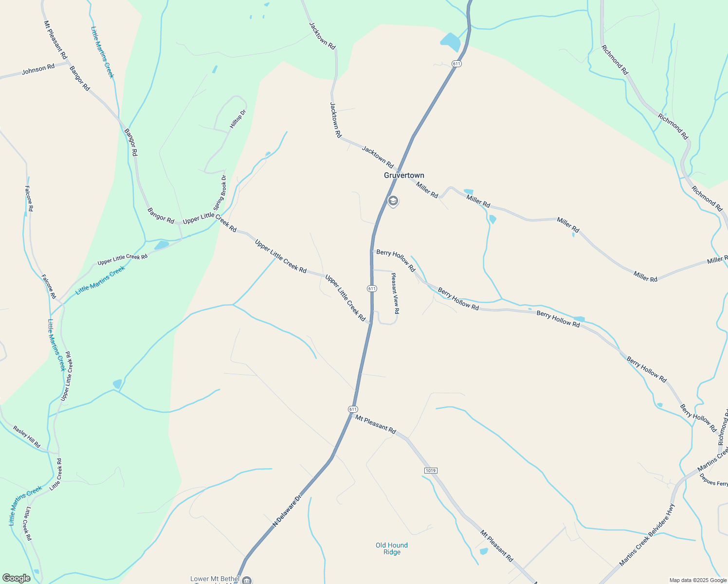 map of restaurants, bars, coffee shops, grocery stores, and more near 9766 North Delaware Drive in Bangor