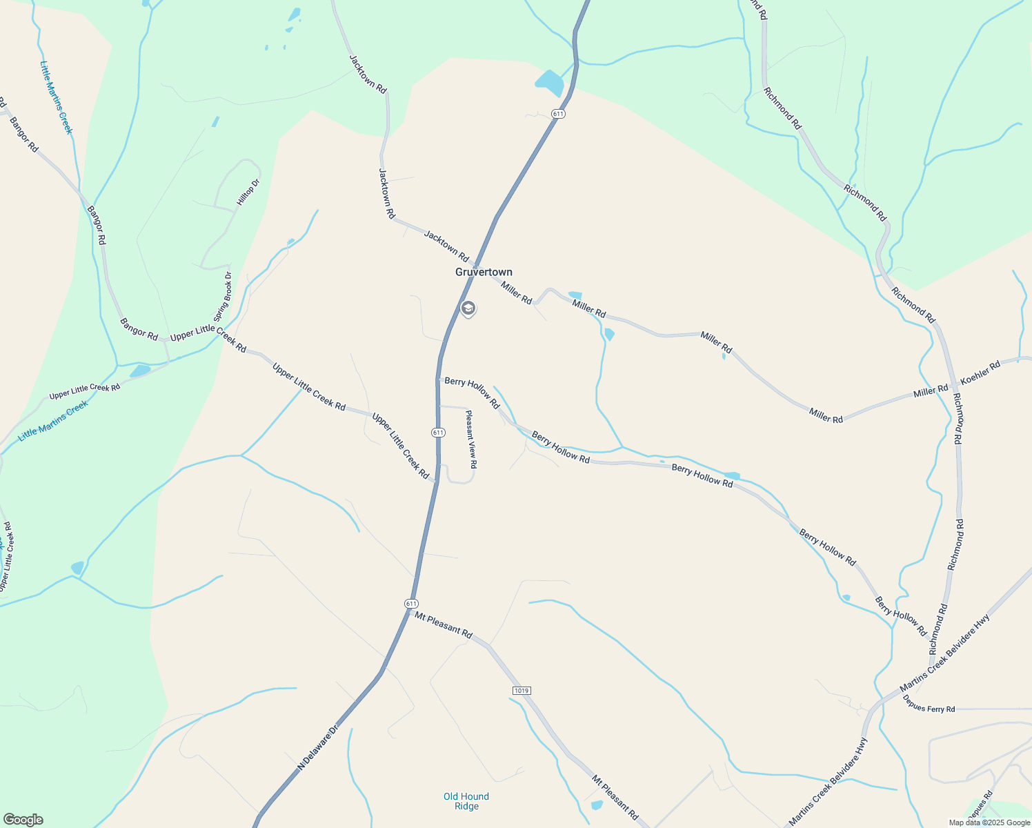 map of restaurants, bars, coffee shops, grocery stores, and more near 4252 Berry Hollow Road in Bangor
