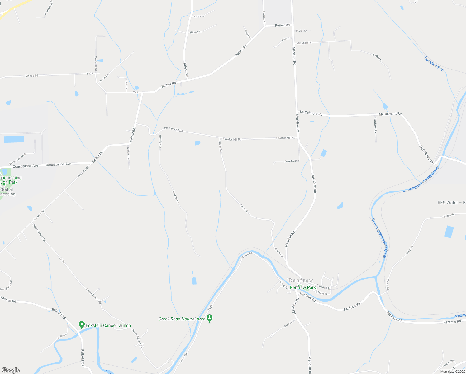 map of restaurants, bars, coffee shops, grocery stores, and more near 234 Smith Road in Renfrew