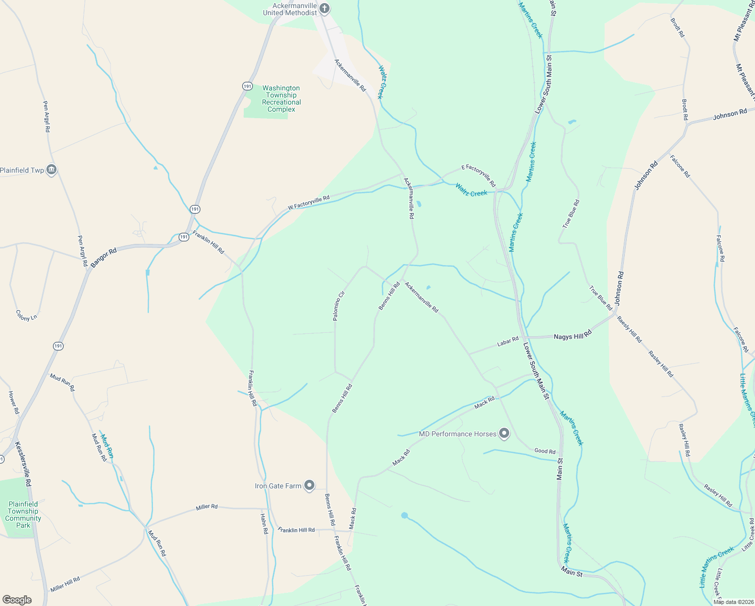 map of restaurants, bars, coffee shops, grocery stores, and more near 83 Benns Hill Road in Bangor