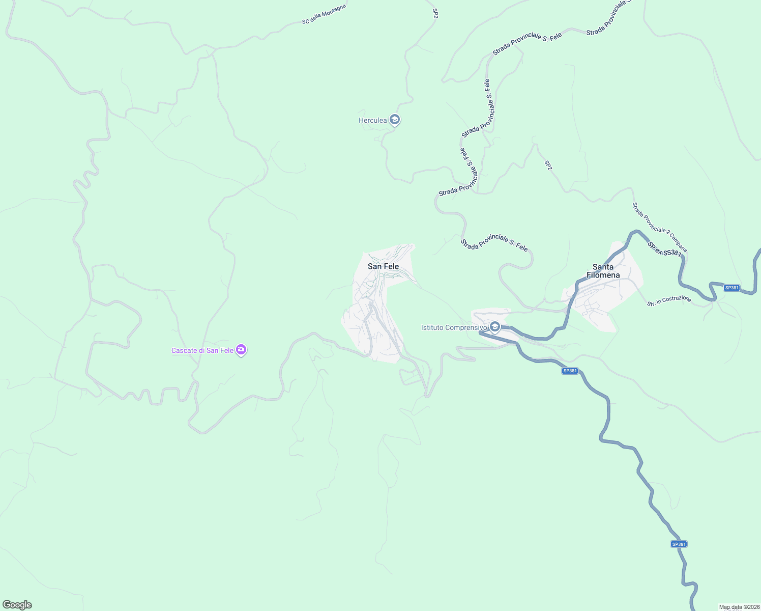 map of restaurants, bars, coffee shops, grocery stores, and more near 16 Vico X Dante in San Fele