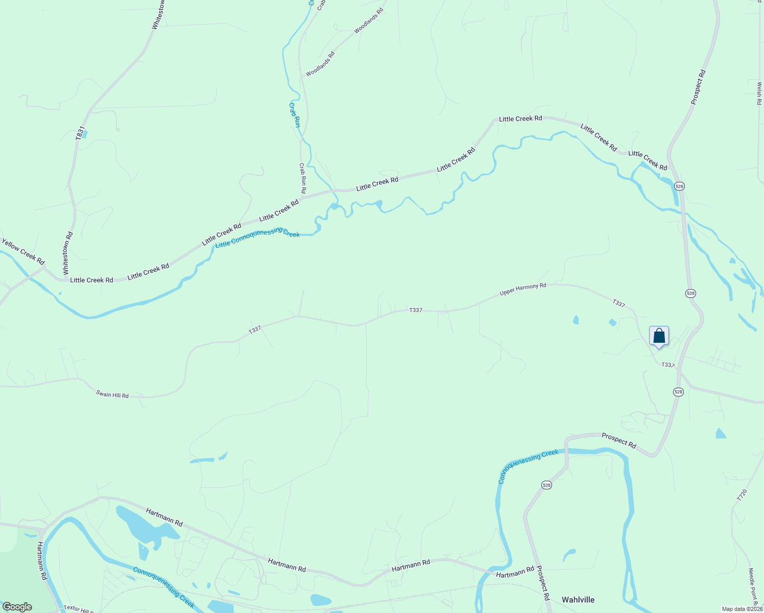 map of restaurants, bars, coffee shops, grocery stores, and more near 341 Swain Hill Road in Evans City
