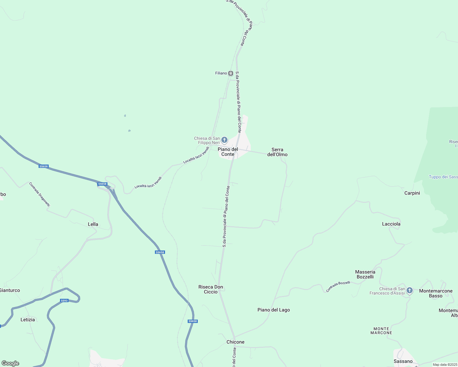 map of restaurants, bars, coffee shops, grocery stores, and more near in Province of Potenza
