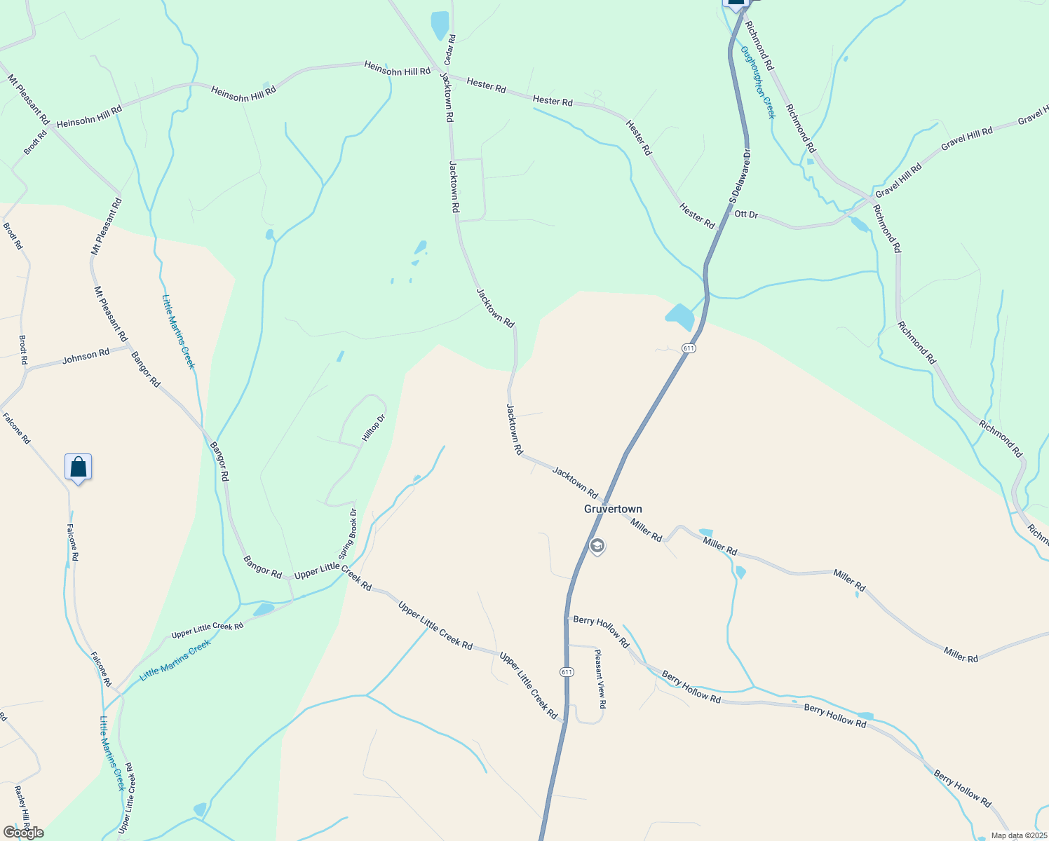 map of restaurants, bars, coffee shops, grocery stores, and more near 3865 Joy Drive in Bangor