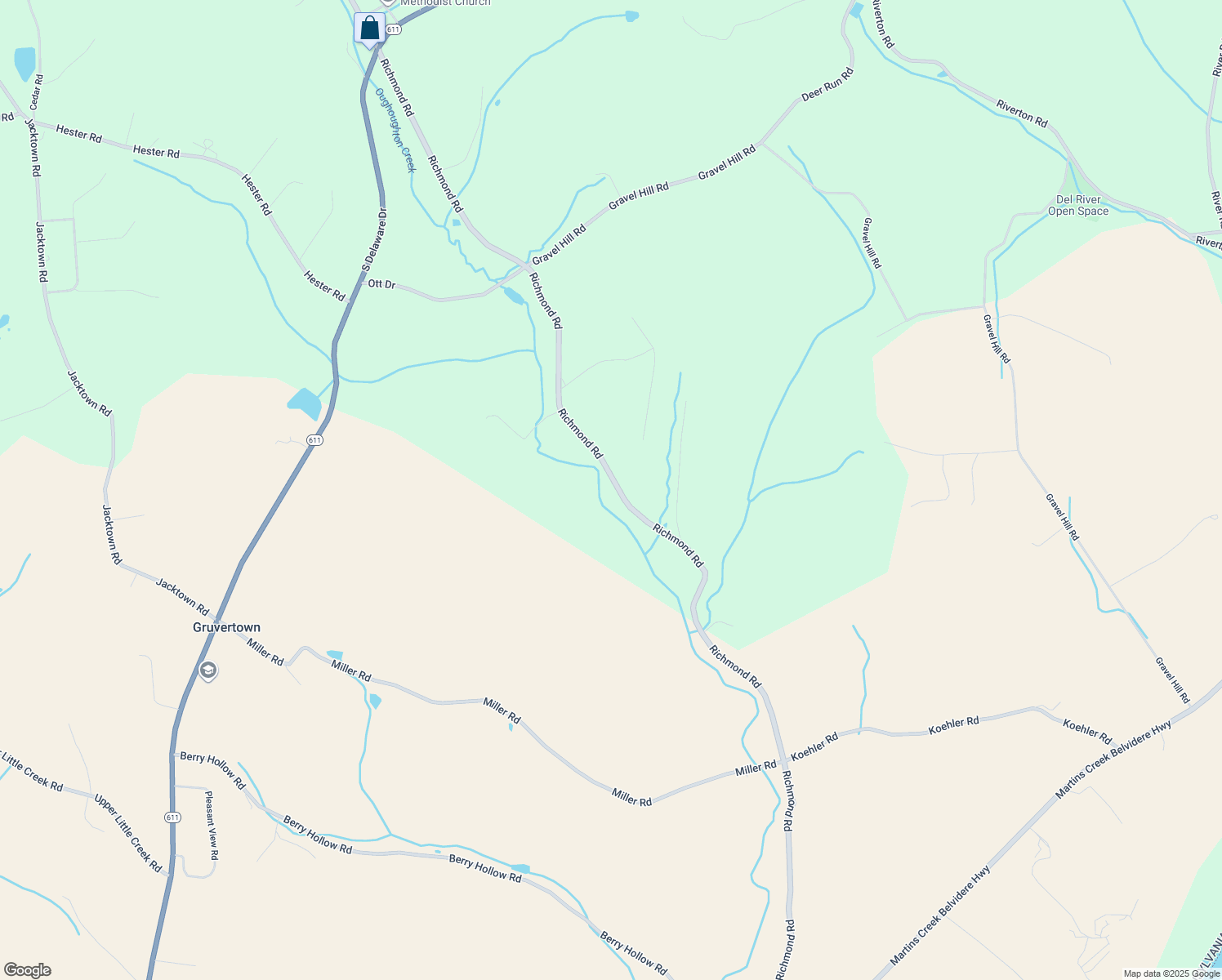 map of restaurants, bars, coffee shops, grocery stores, and more near 9768 Richmond Road in Bangor