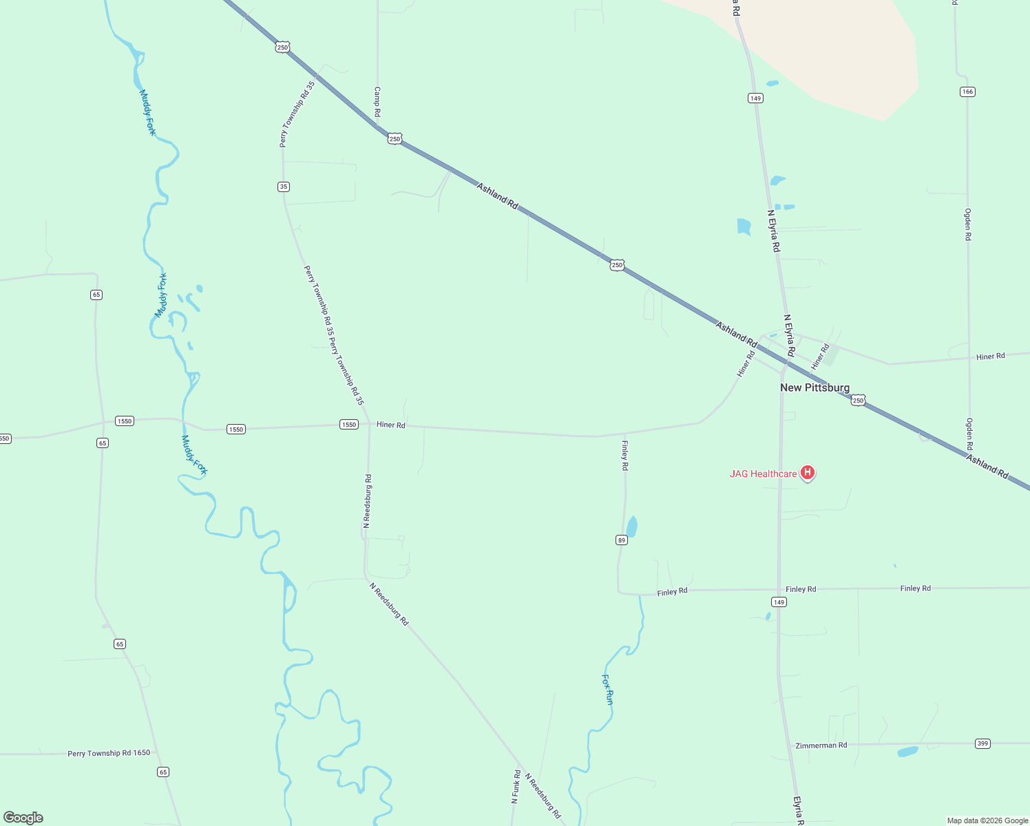 map of restaurants, bars, coffee shops, grocery stores, and more near 10855 Hiner Road in Wooster