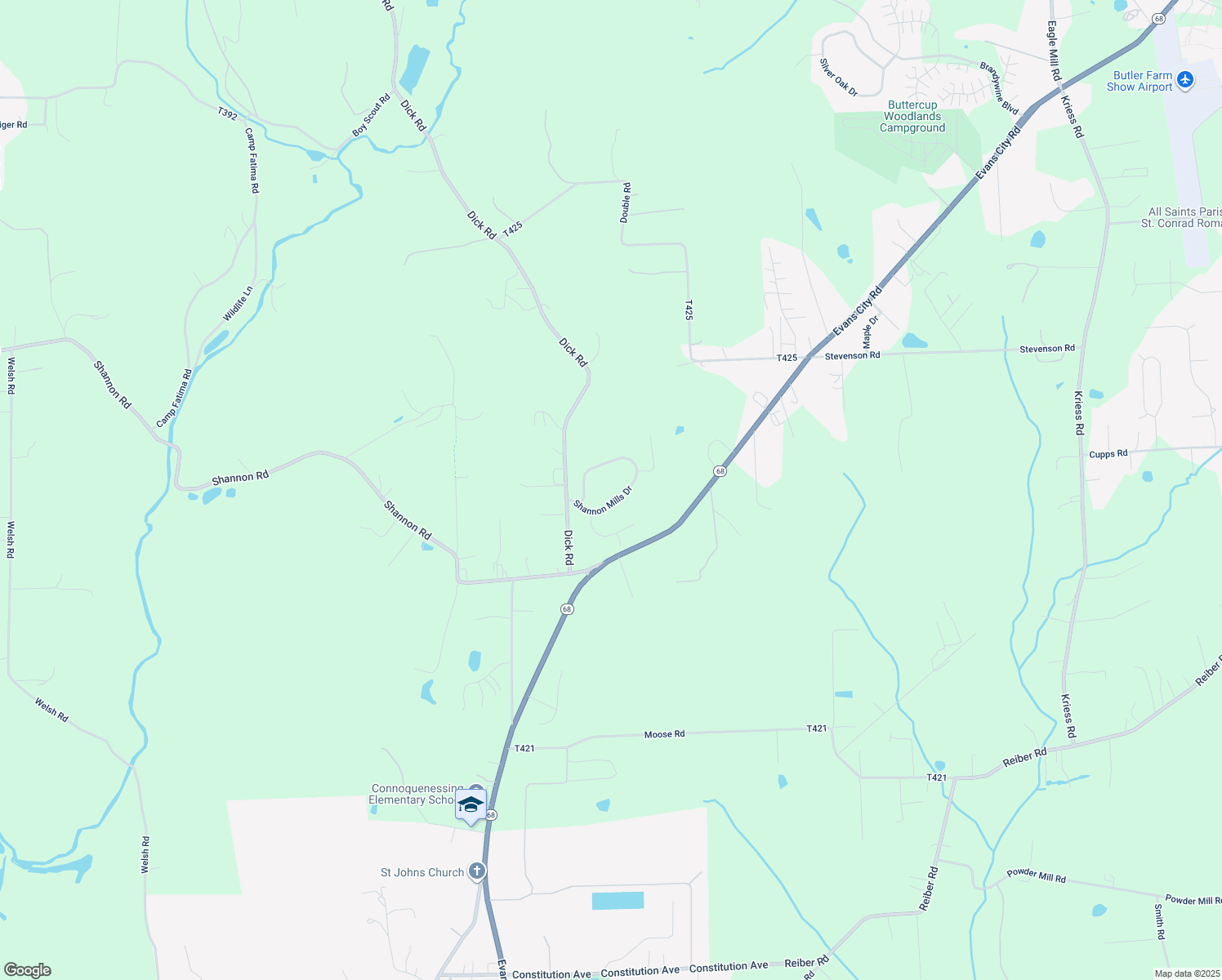 map of restaurants, bars, coffee shops, grocery stores, and more near 2209 Shannon Mills Dr in Butler