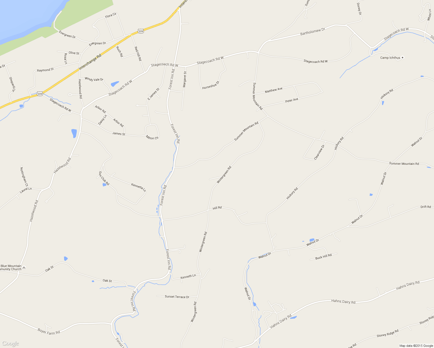 map of restaurants, bars, coffee shops, grocery stores, and more near 590 Wintergreen Rd in Palmerton